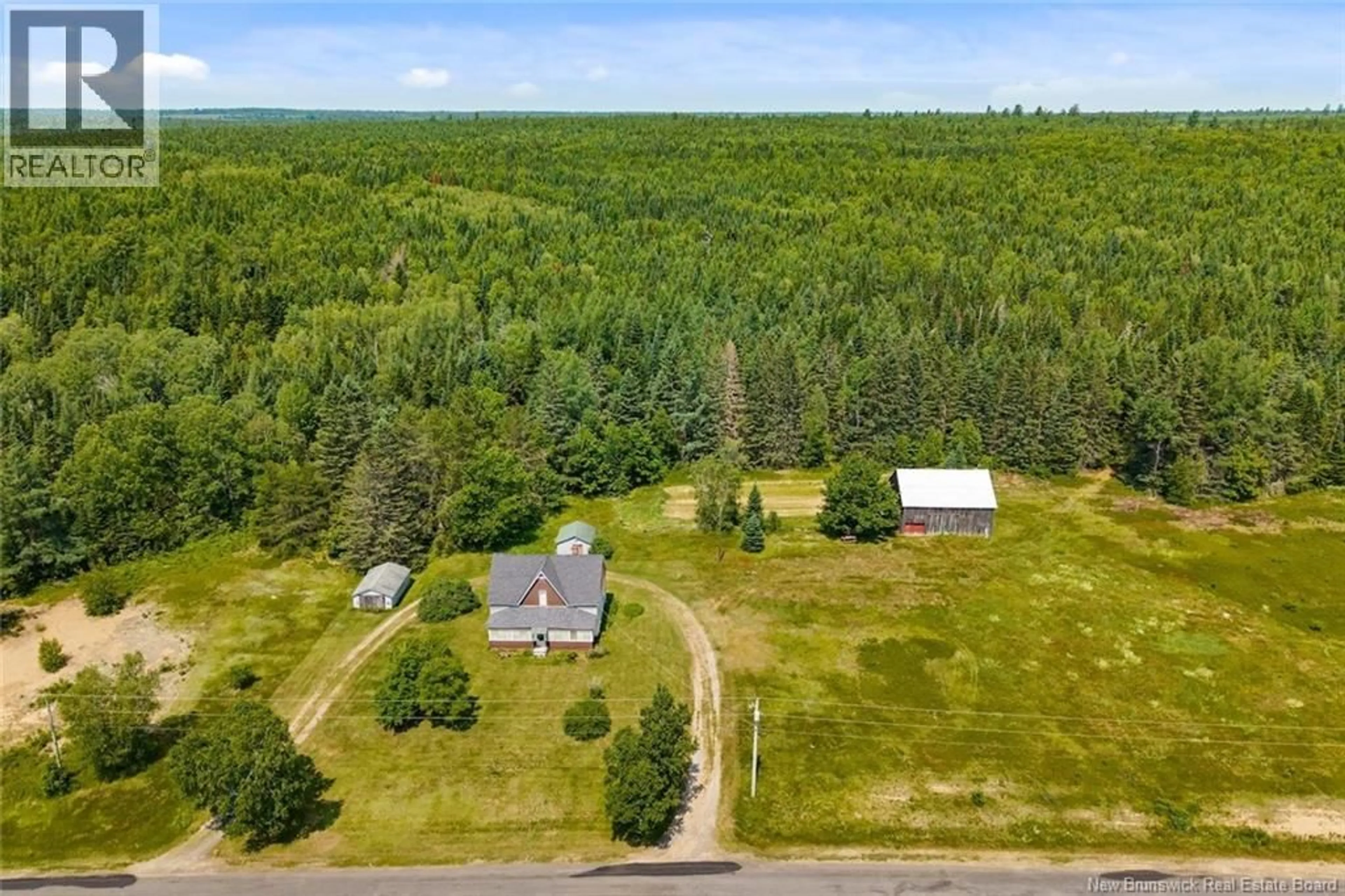 A pic from outside/outdoor area/front of a property/back of a property/a pic from drone, forest/trees view for 1079 ROUTE 116, Gaspereau Forks New Brunswick E4A1M8