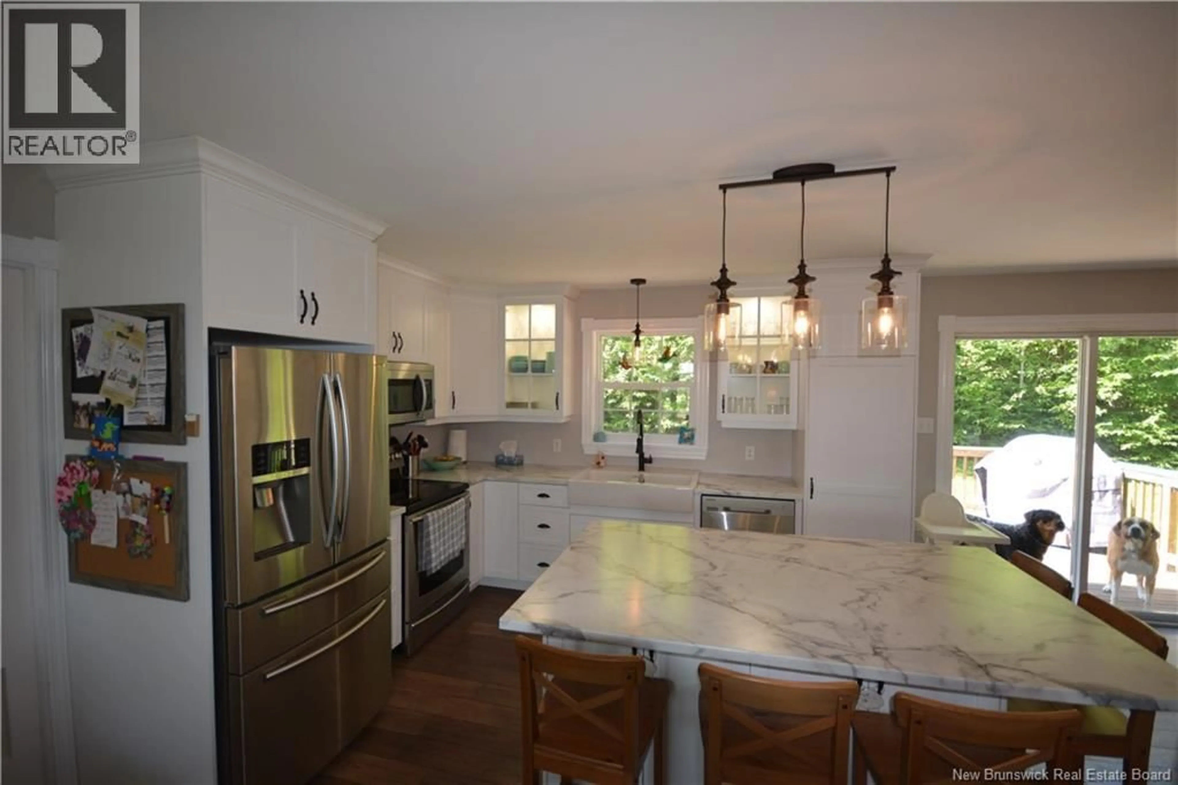 Open concept kitchen, ceramic/tile floor for 33 TOURIST BUREAU ROAD, Richmond Corner New Brunswick E7M4W8