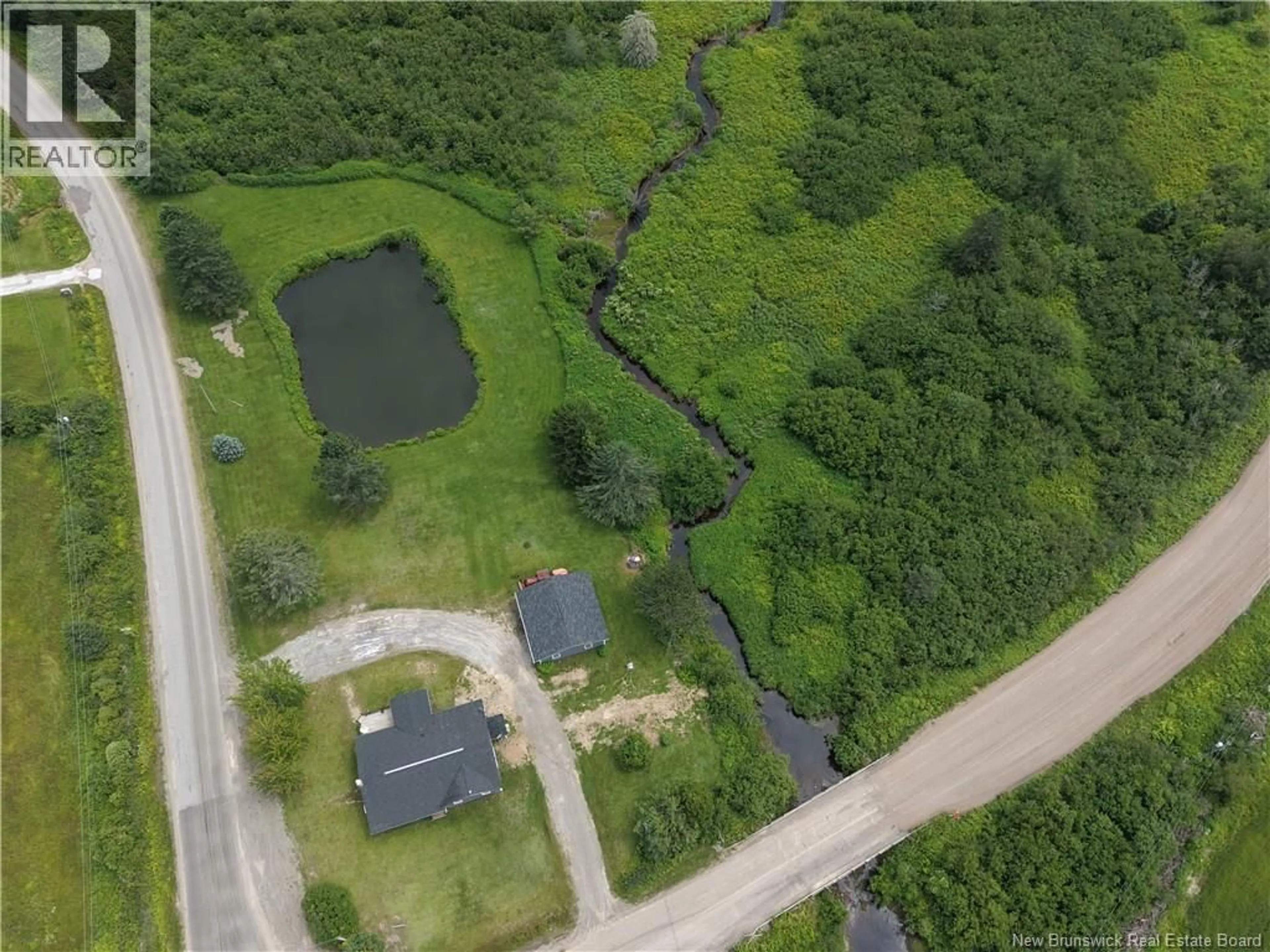 A pic from outside/outdoor area/front of a property/back of a property/a pic from drone, water/lake/river/ocean view for 4 SALT SPRINGS ROAD, Salt Springs New Brunswick E5N4H8