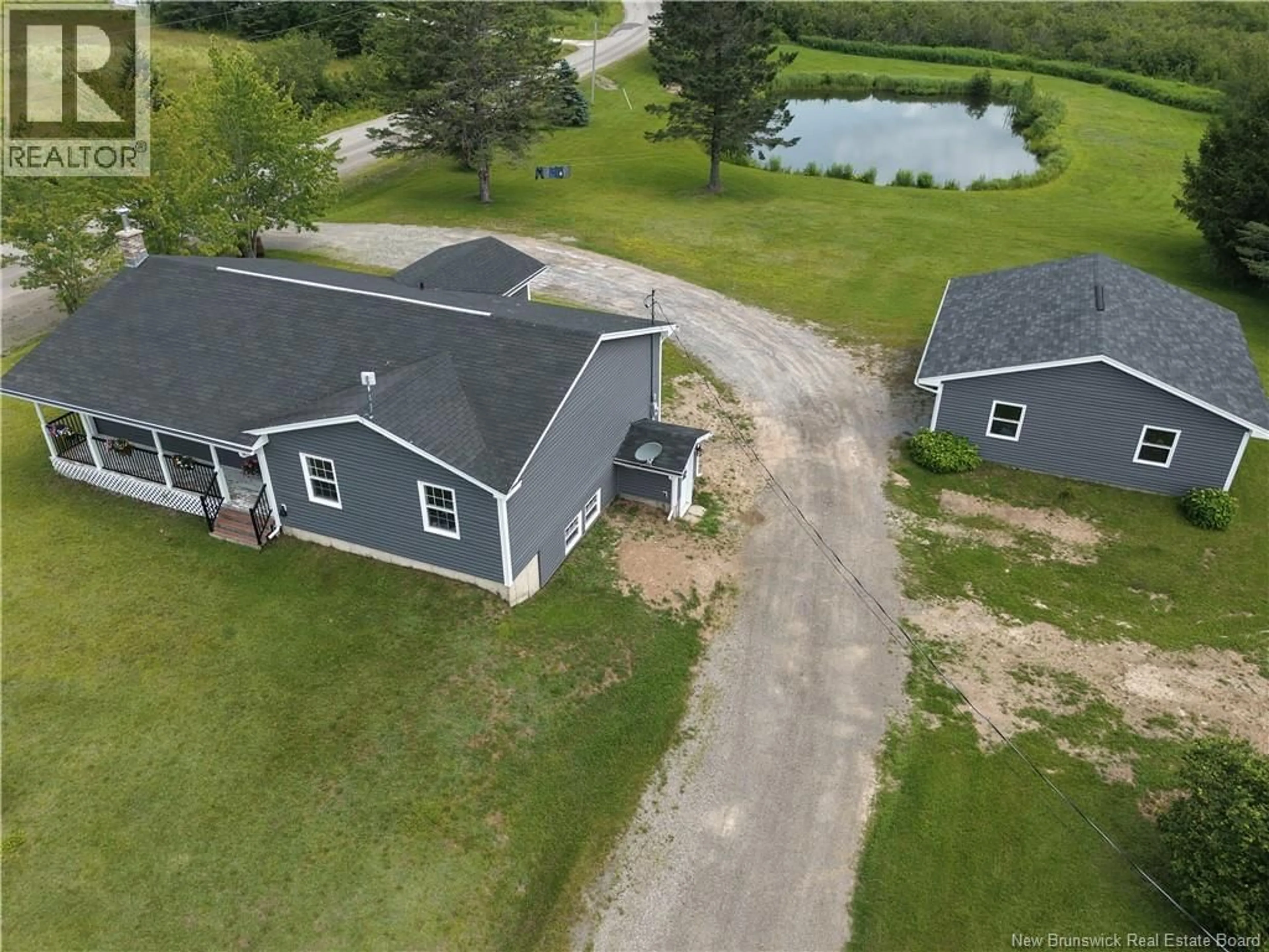 A pic from outside/outdoor area/front of a property/back of a property/a pic from drone, water/lake/river/ocean view for 4 SALT SPRINGS ROAD, Salt Springs New Brunswick E5N4H8