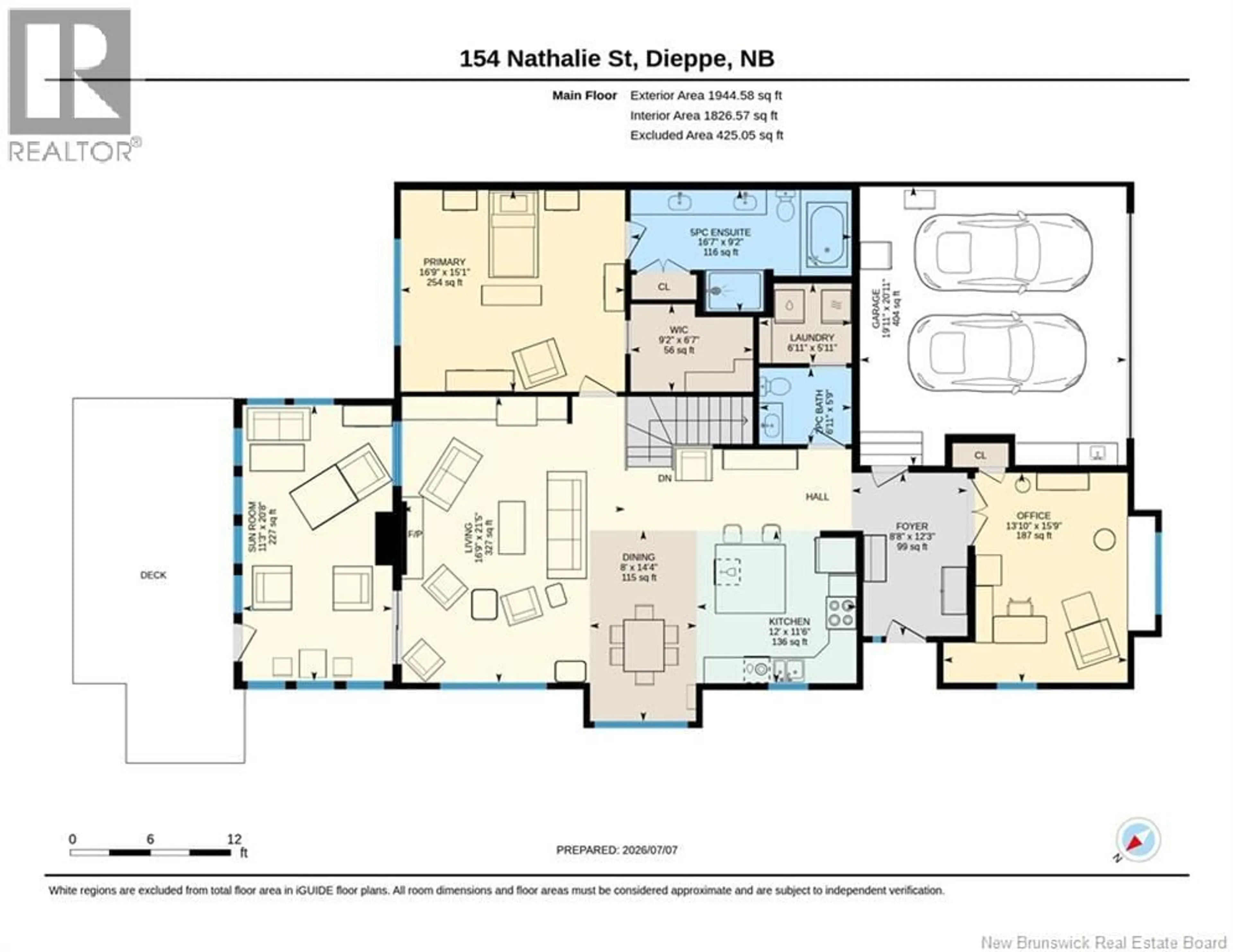 Floor plan for 154 NATHALIE STREET, Dieppe New Brunswick E1A8T9