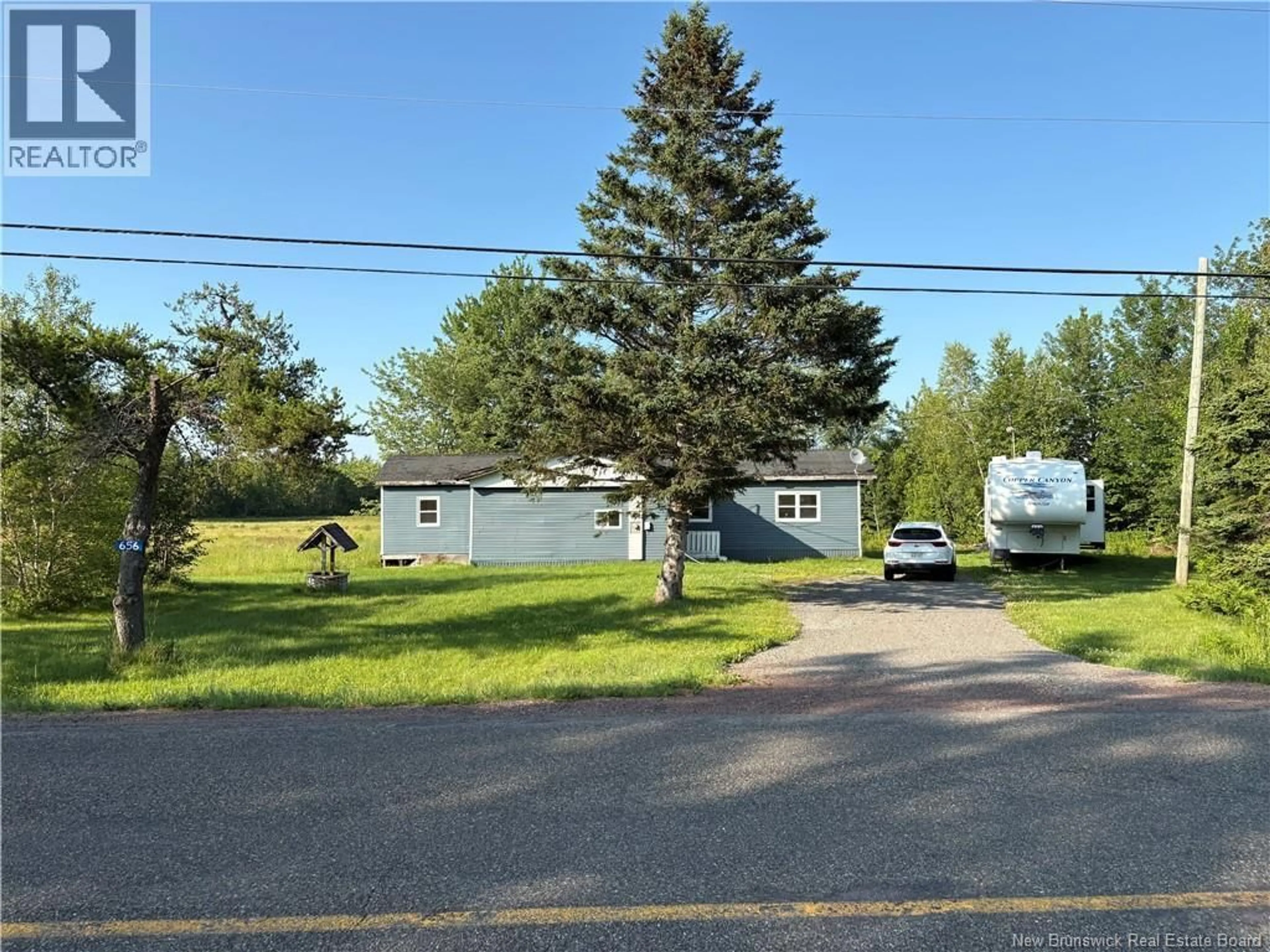 A pic from outside/outdoor area/front of a property/back of a property/a pic from drone, street for 656 ROUTE 945, Cormier Village New Brunswick E4P5Y7