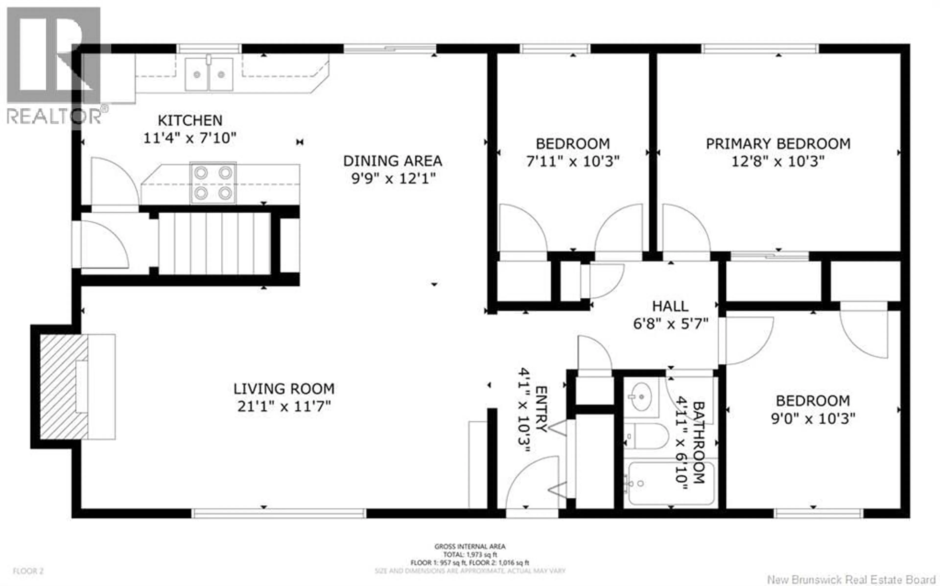 Floor plan for 40 NOTTINGHAM STREET, Fredericton New Brunswick E3B4W7