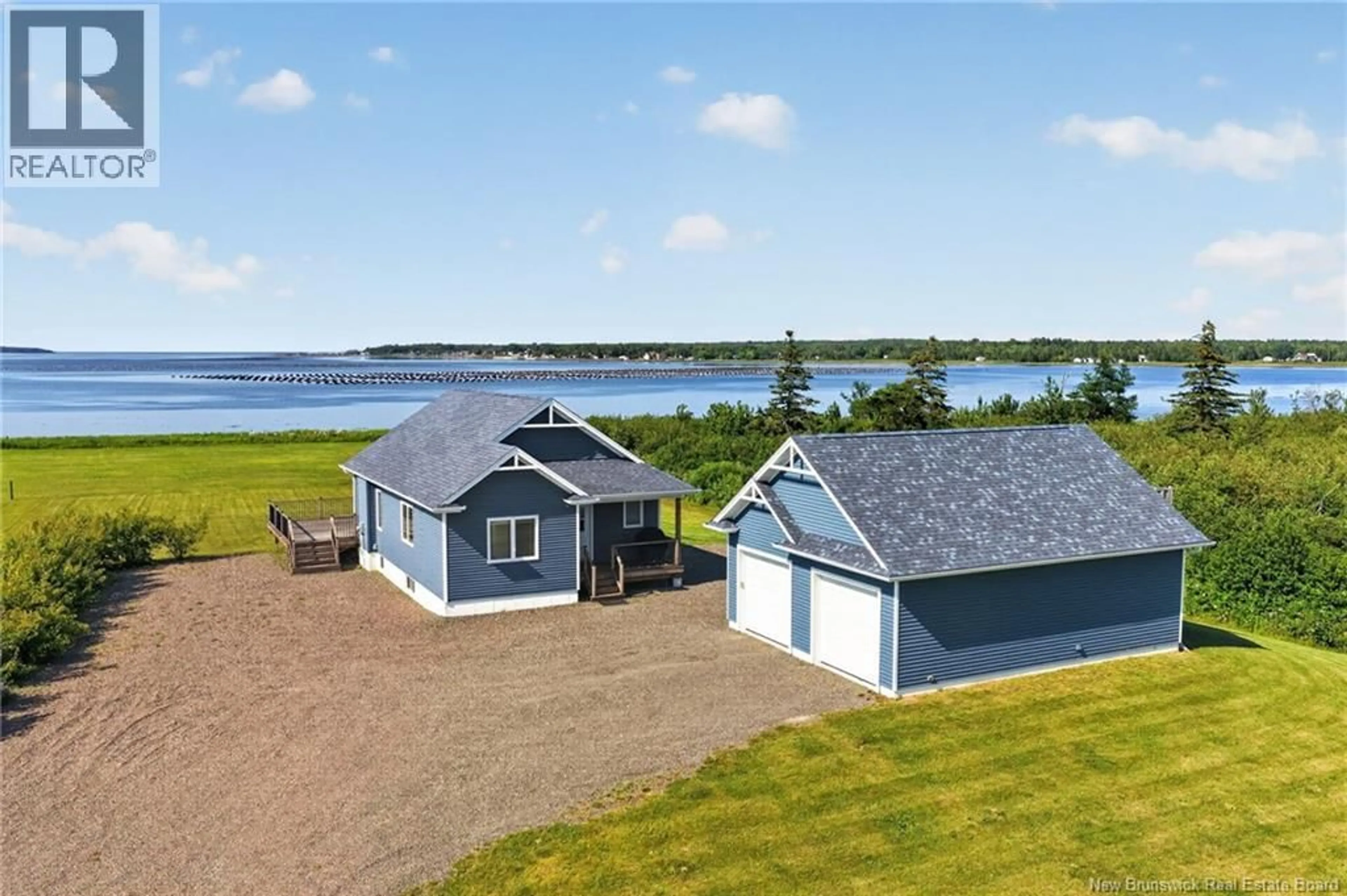 A pic from outside/outdoor area/front of a property/back of a property/a pic from drone, water/lake/river/ocean view for 144 BELLE-COTE ROAD, Grande-Digue New Brunswick E4R1X3