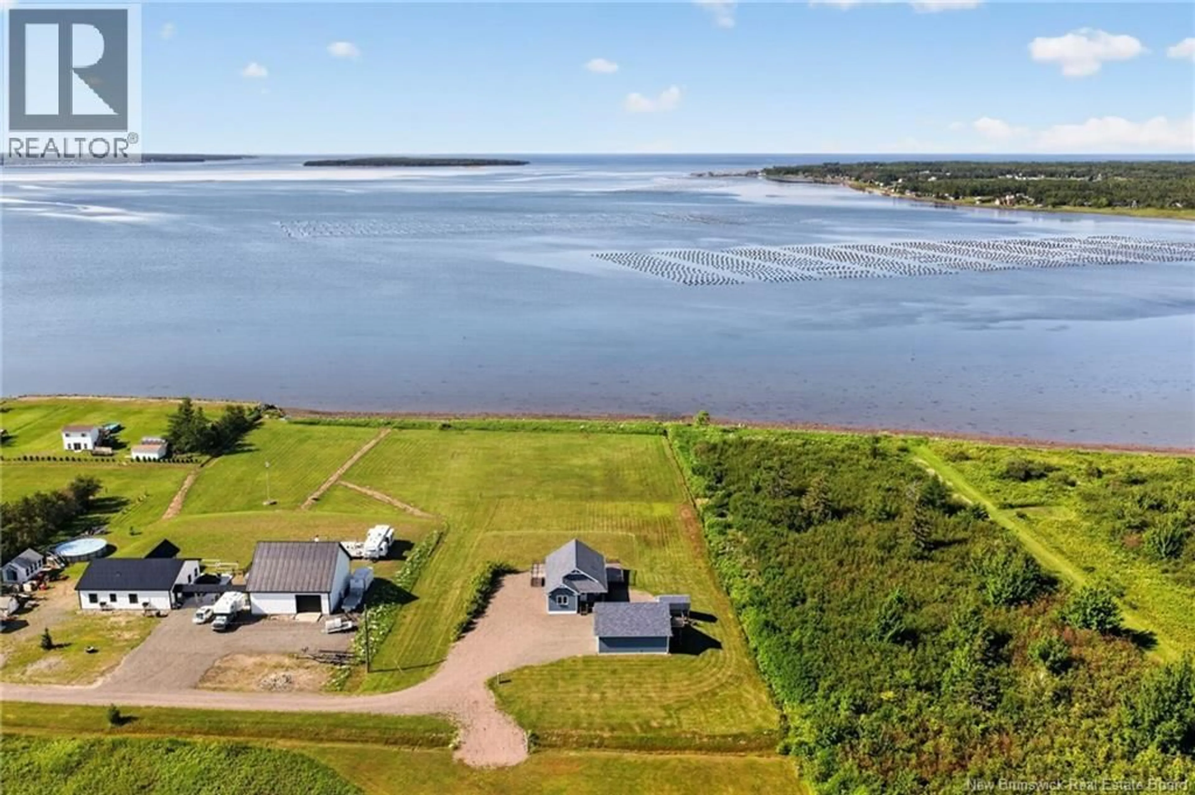 A pic from outside/outdoor area/front of a property/back of a property/a pic from drone, water/lake/river/ocean view for 144 BELLE-COTE ROAD, Grande-Digue New Brunswick E4R1X3