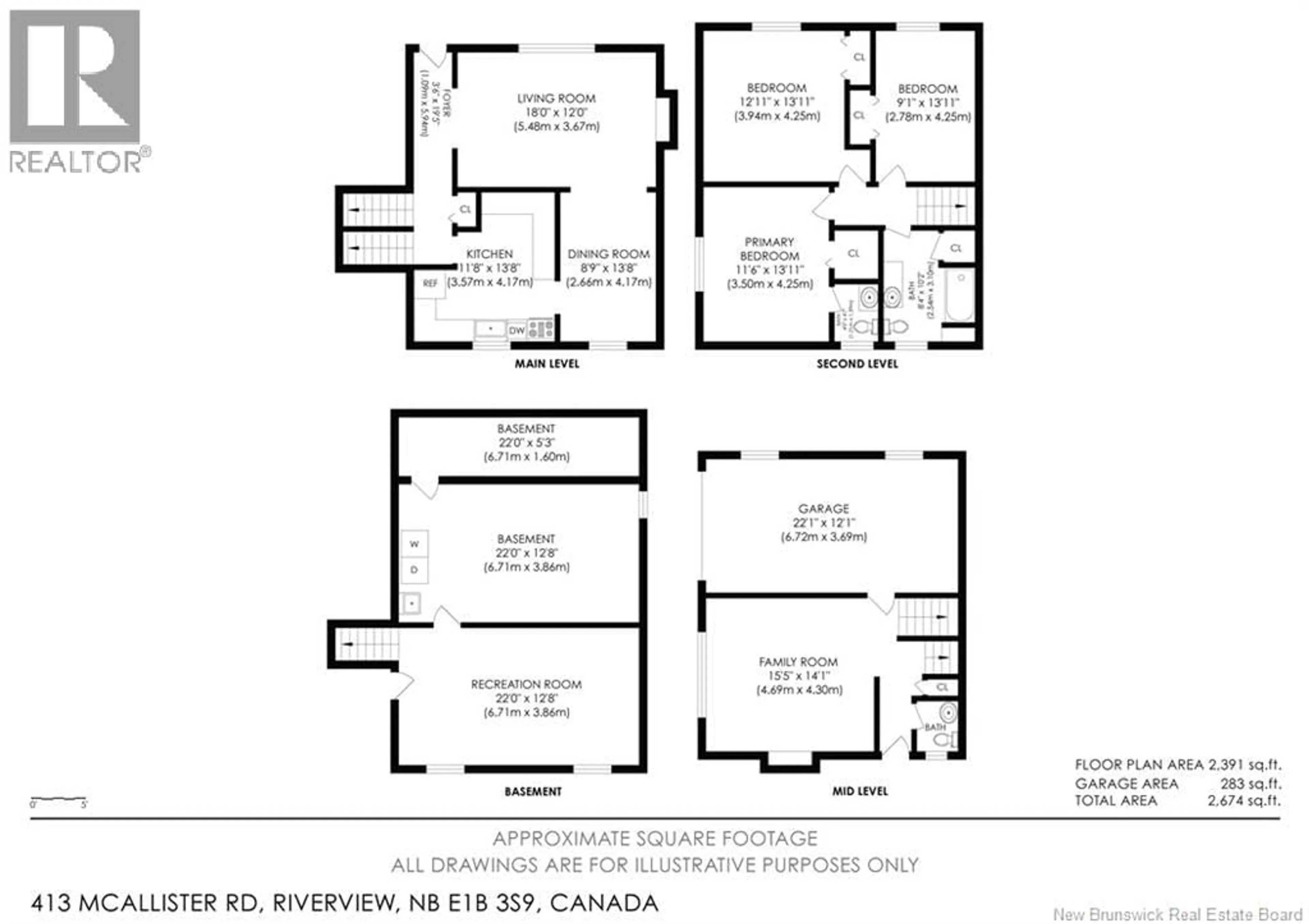 Floor plan for 413 MCALLISTER, Riverview New Brunswick E1B3S9