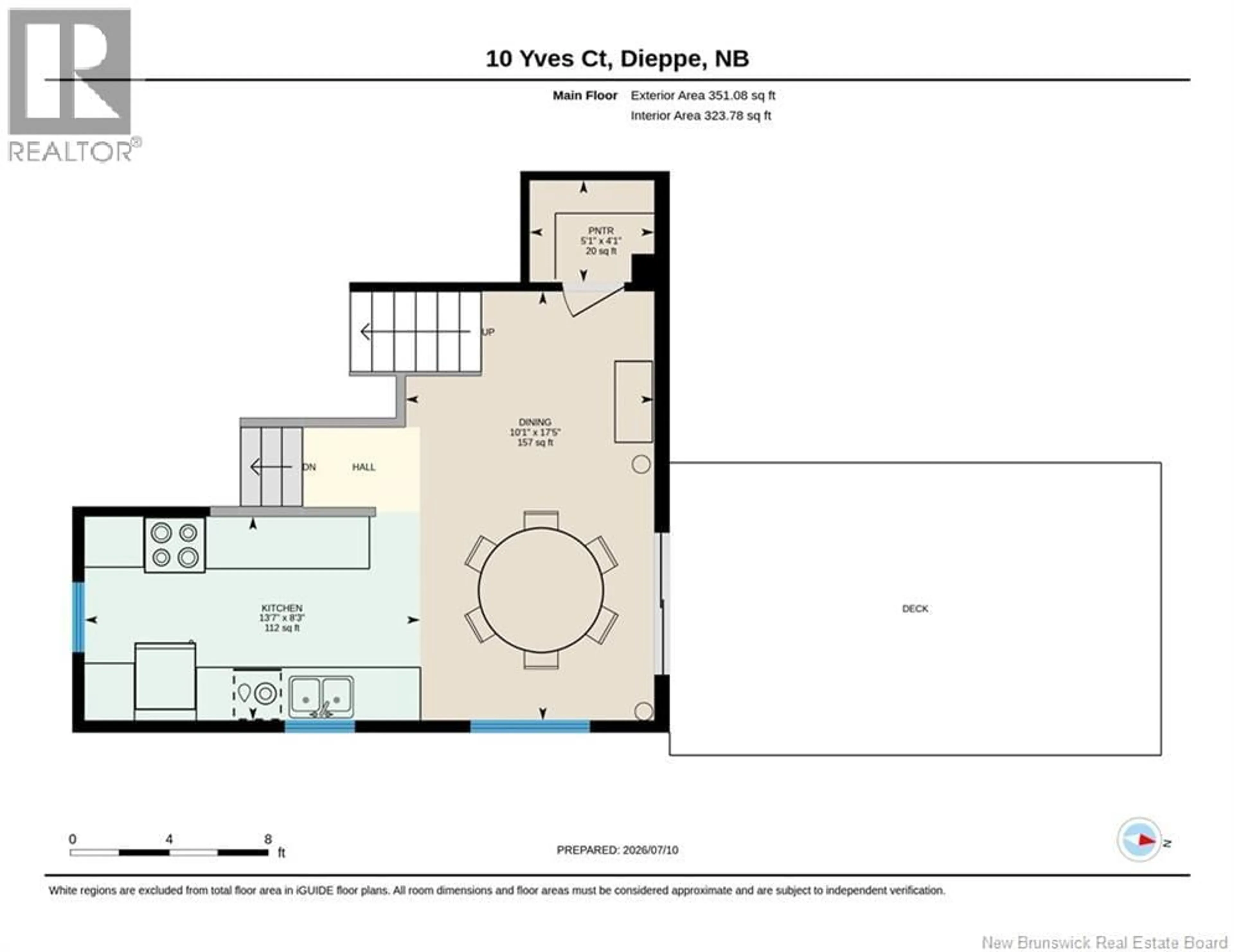 Floor plan for 10 YVES COURT, Dieppe New Brunswick E1A0Z7