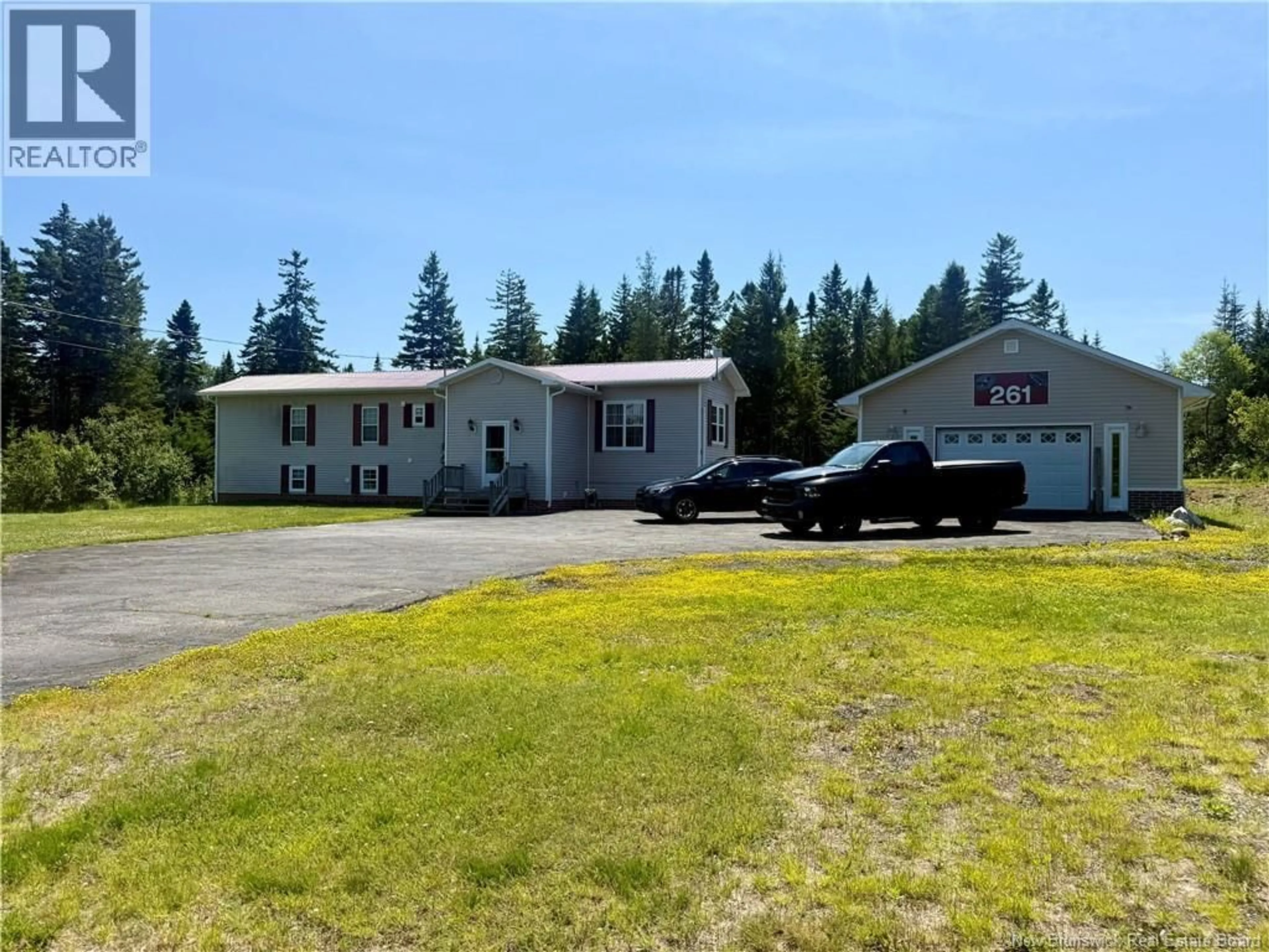 A pic from outside/outdoor area/front of a property/back of a property/a pic from drone, street for 261 ROUTE 172, Letang New Brunswick E5C1W3