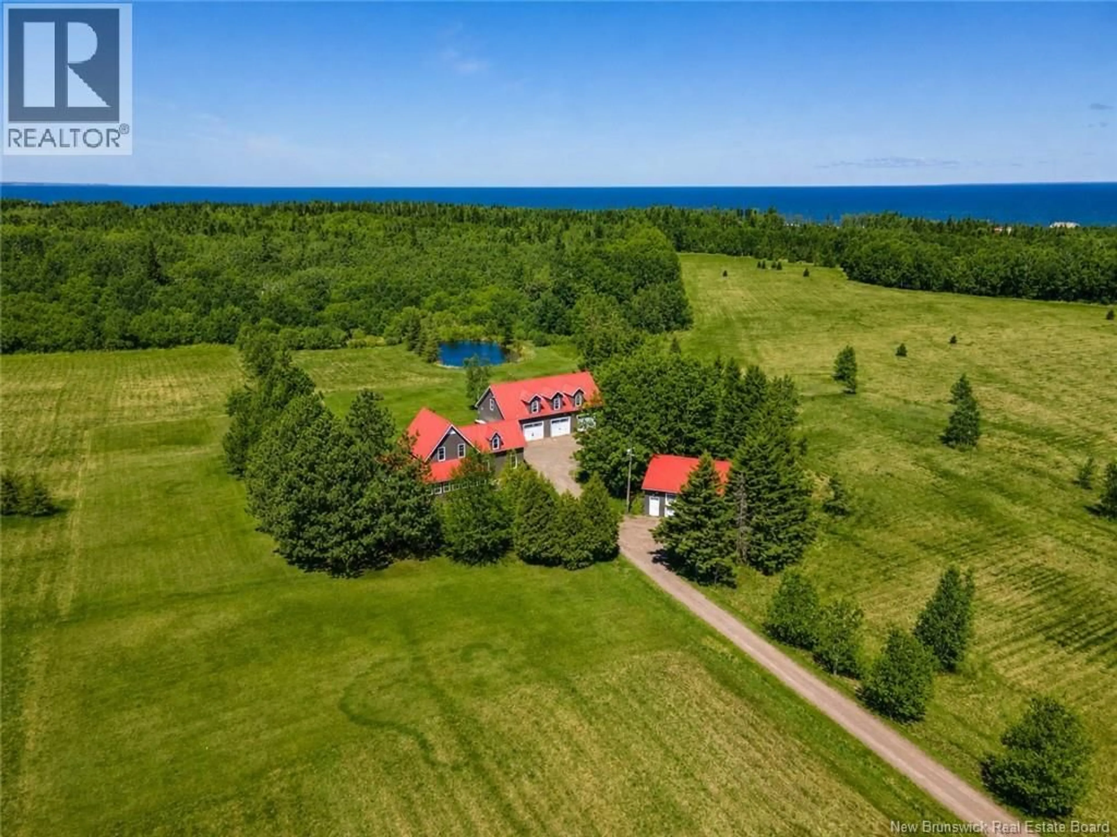 A pic from outside/outdoor area/front of a property/back of a property/a pic from drone, water/lake/river/ocean view for 2069 ROUTE 955, Little Shemogue New Brunswick E4M3K2
