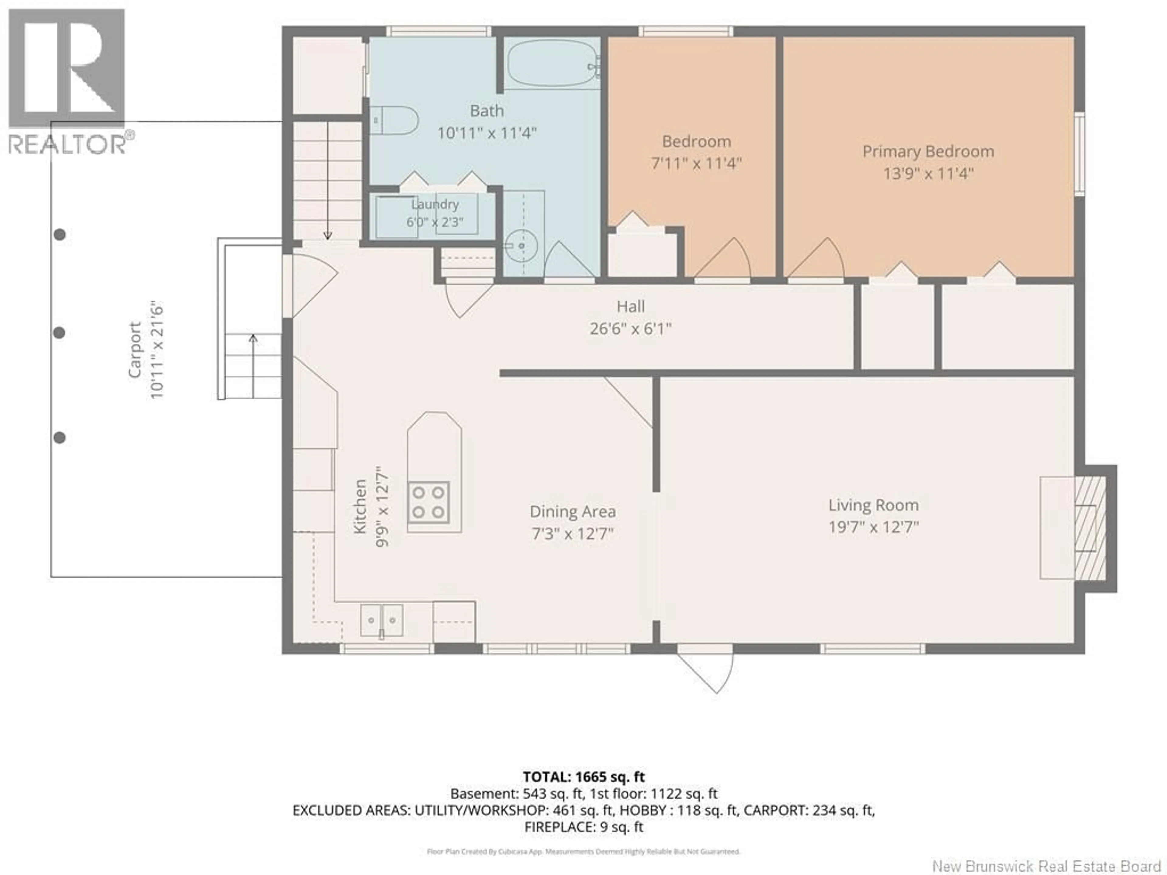 Floor plan for 59 RUE DE L'ANSE, Eel River Crossing New Brunswick E8E1P9