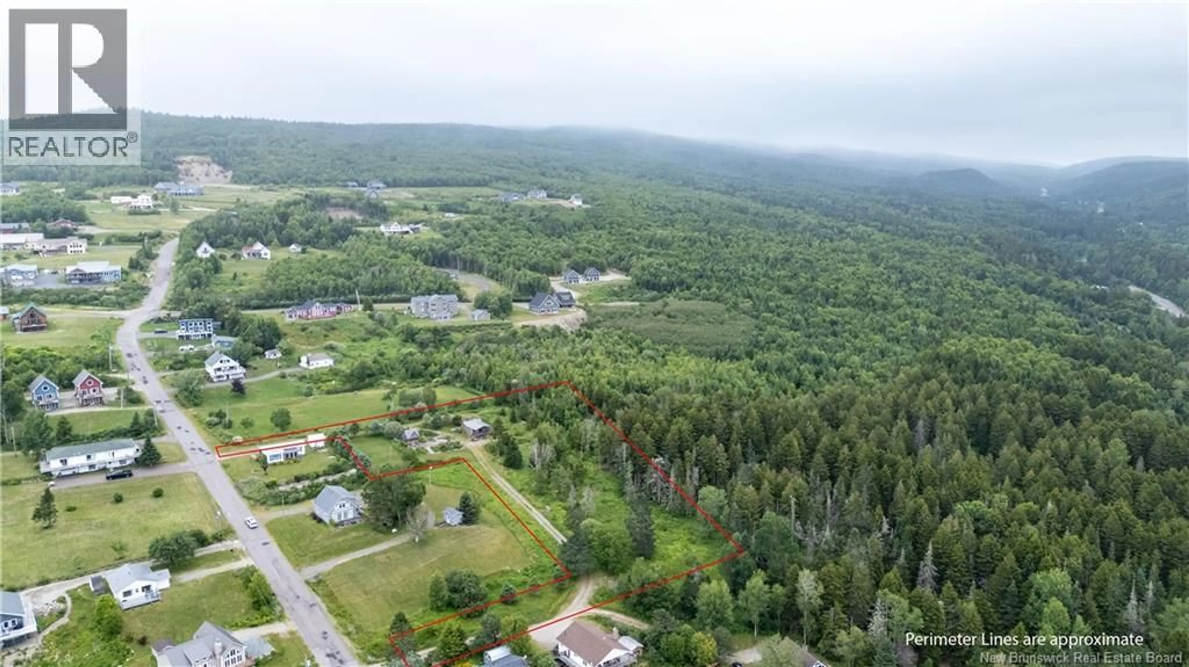 A pic from outside/outdoor area/front of a property/back of a property/a pic from drone, forest/trees view for 100 SCHOOL STREET, Alma New Brunswick E4H1L1