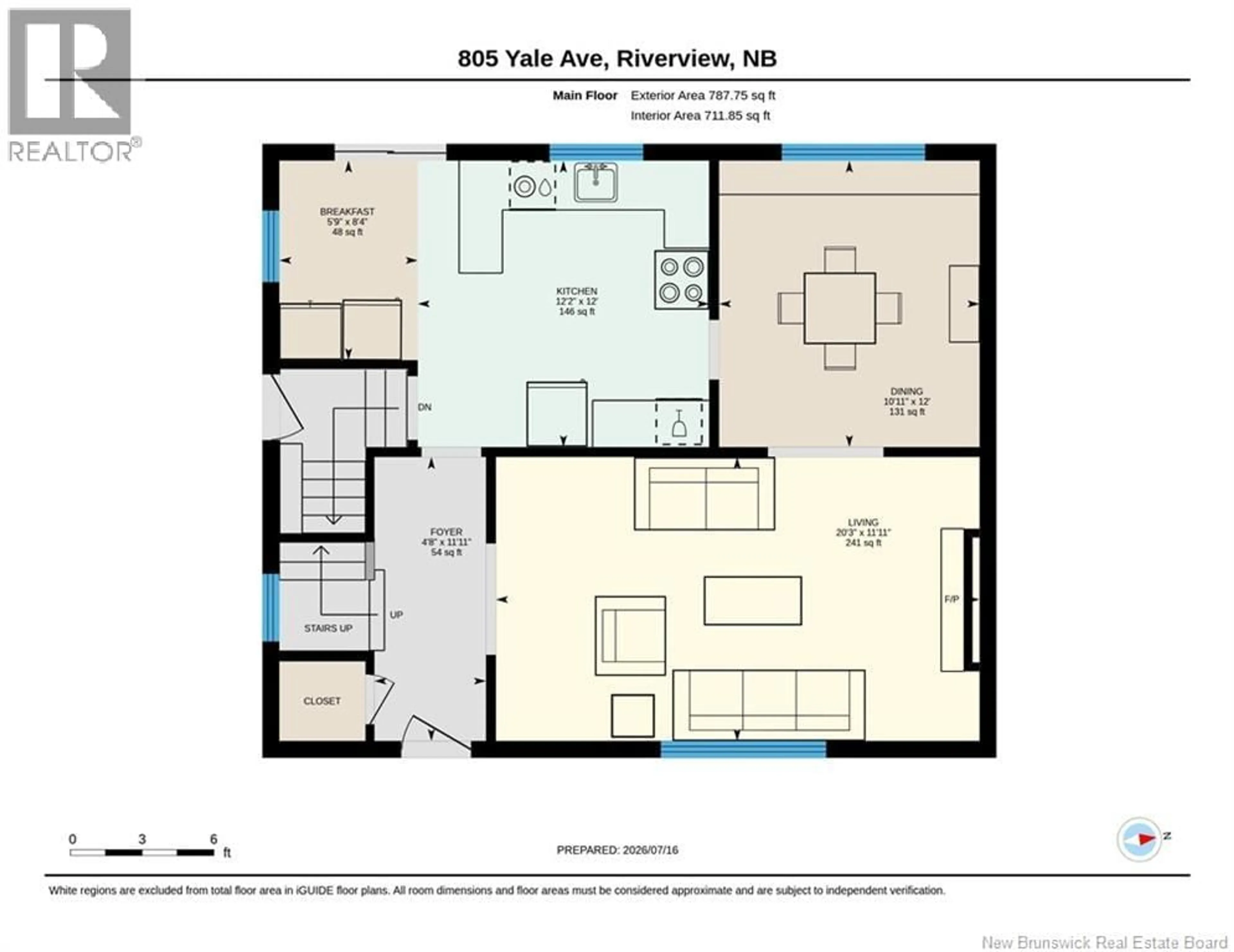 Floor plan for 805 YALE AVENUE, Riverview New Brunswick E1B2C5
