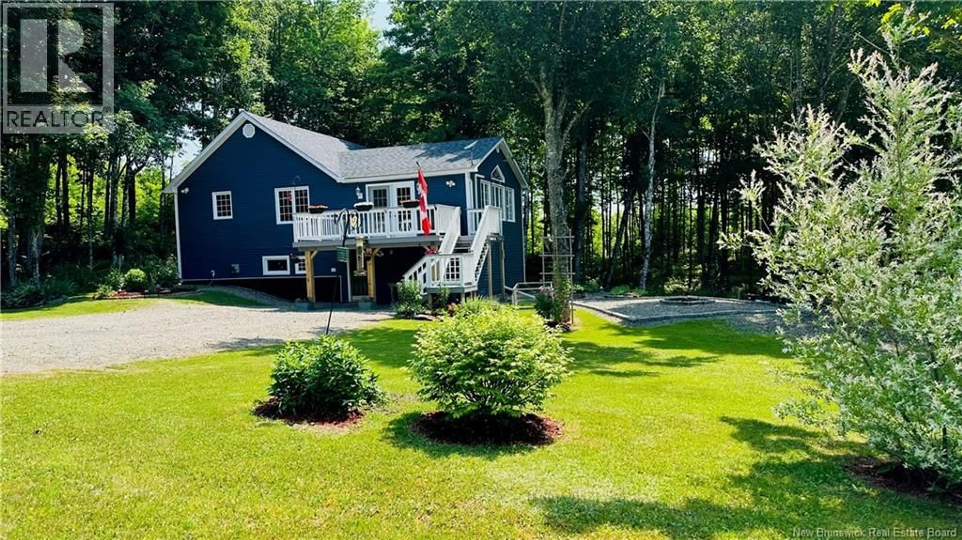 A pic from outside/outdoor area/front of a property/back of a property/a pic from drone, water/lake/river/ocean view for 56 BEECHWOOD ROAD, Beechwood New Brunswick E7J1Z2