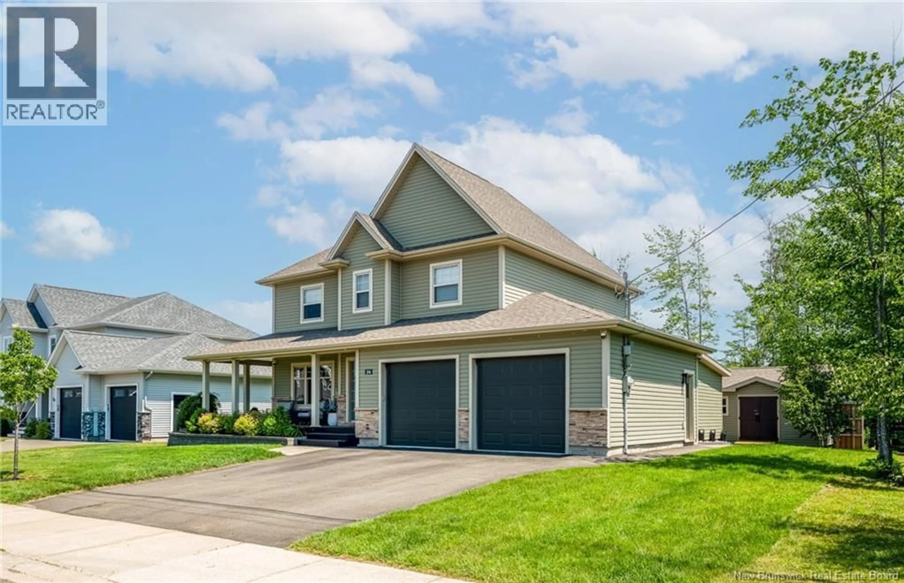 Home with vinyl exterior material, street for 24 BELAY STREET, Moncton New Brunswick E1G5V4