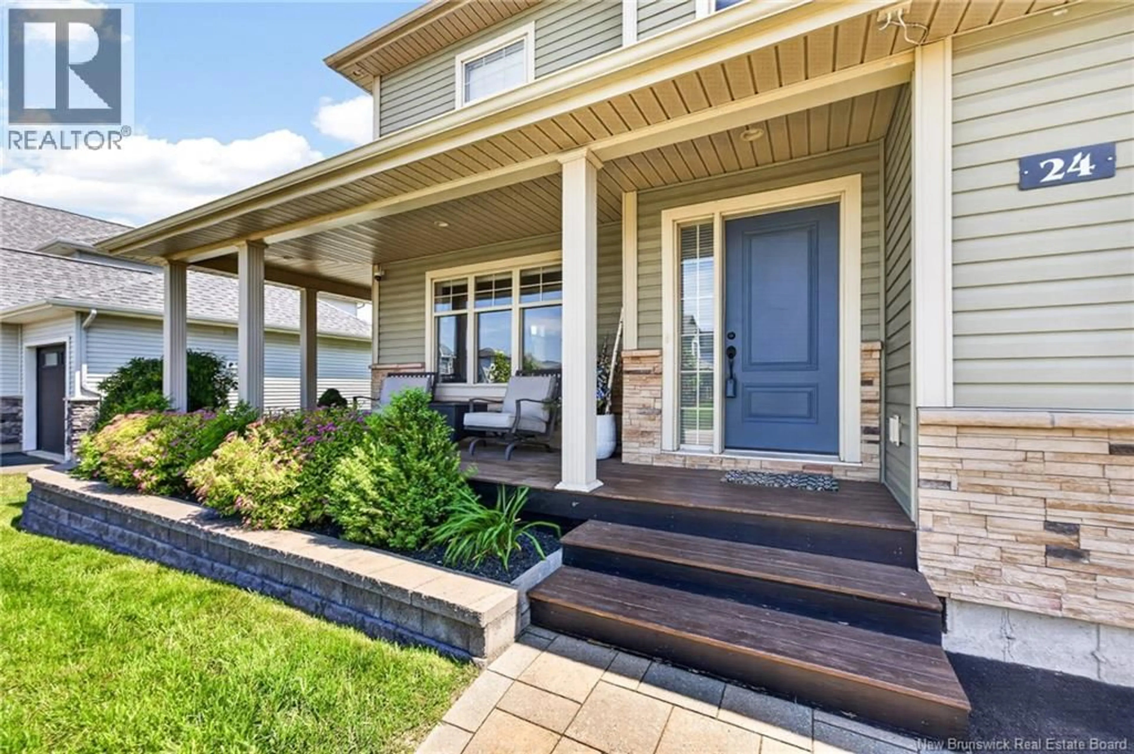 Home with vinyl exterior material, street for 24 BELAY STREET, Moncton New Brunswick E1G5V4