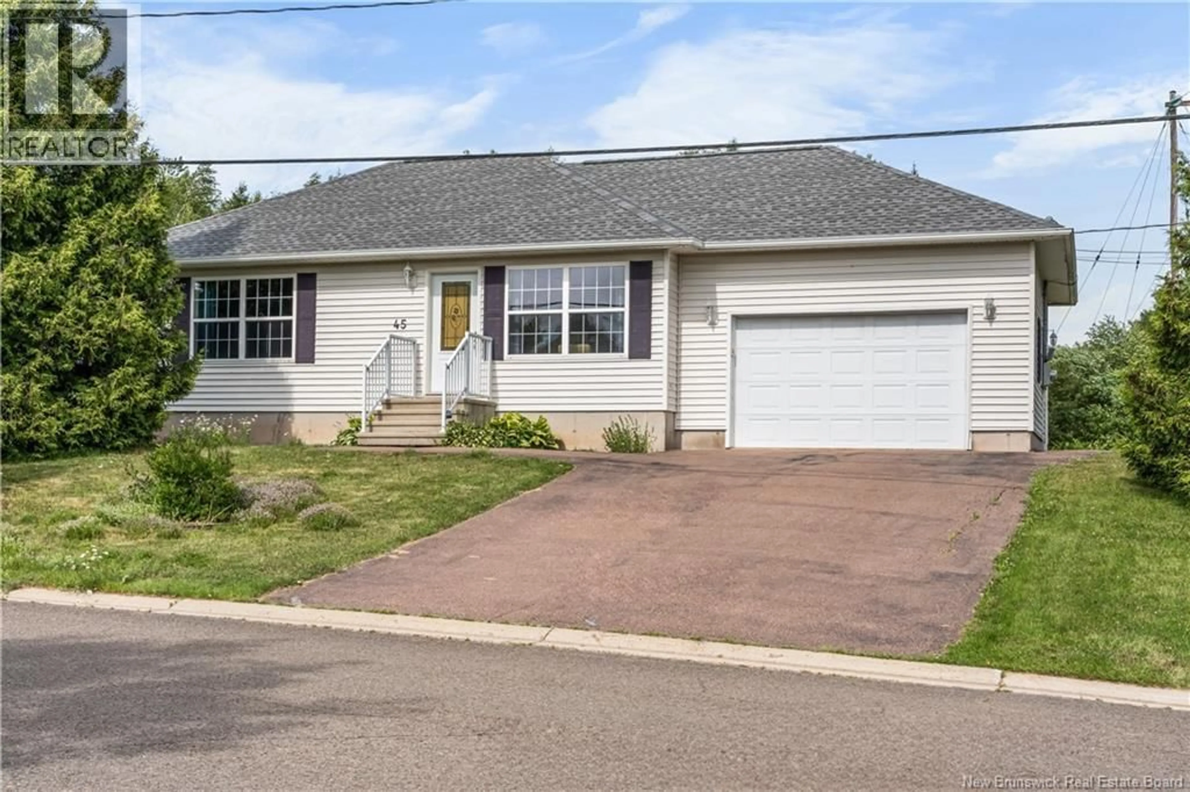 Home with vinyl exterior material, street for 45 CARMEL, Moncton New Brunswick E1E4V2