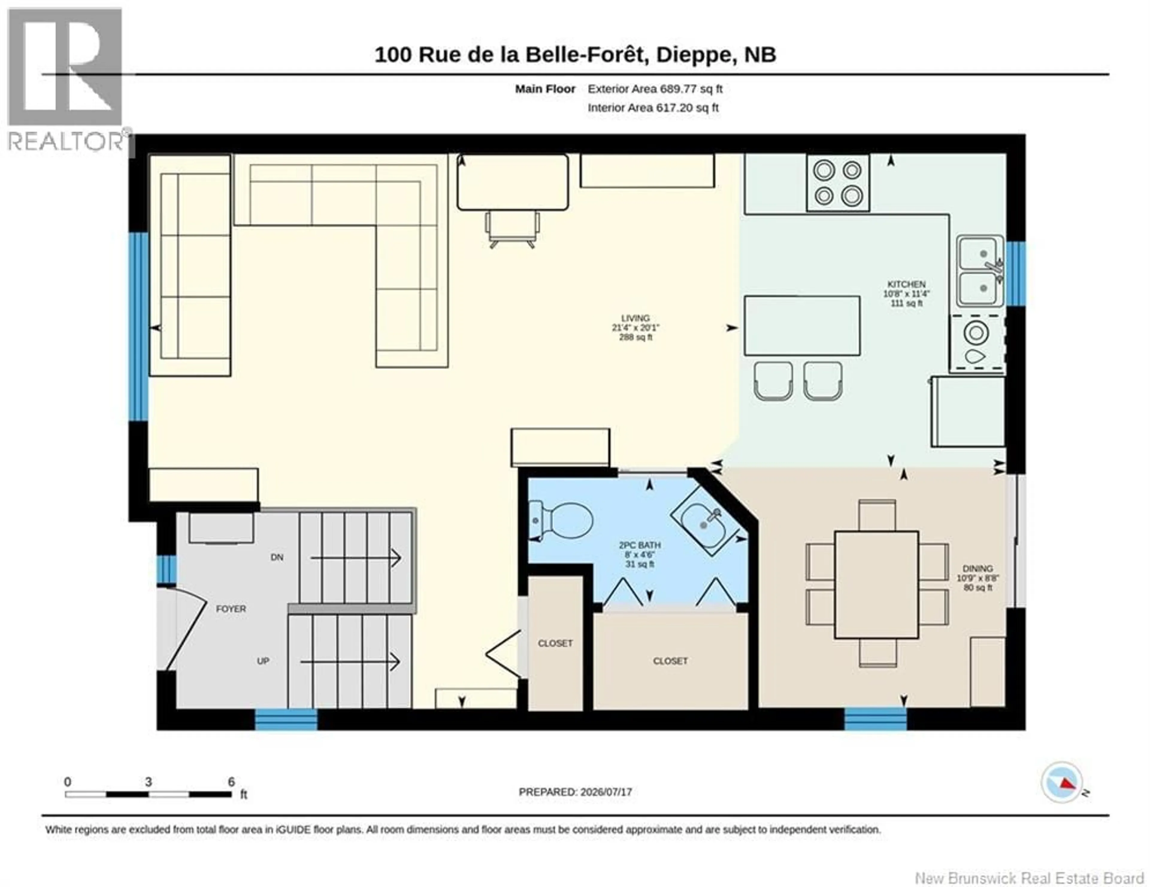 Floor plan for 100 BELLE FORET STREET, Dieppe New Brunswick E1A8X9