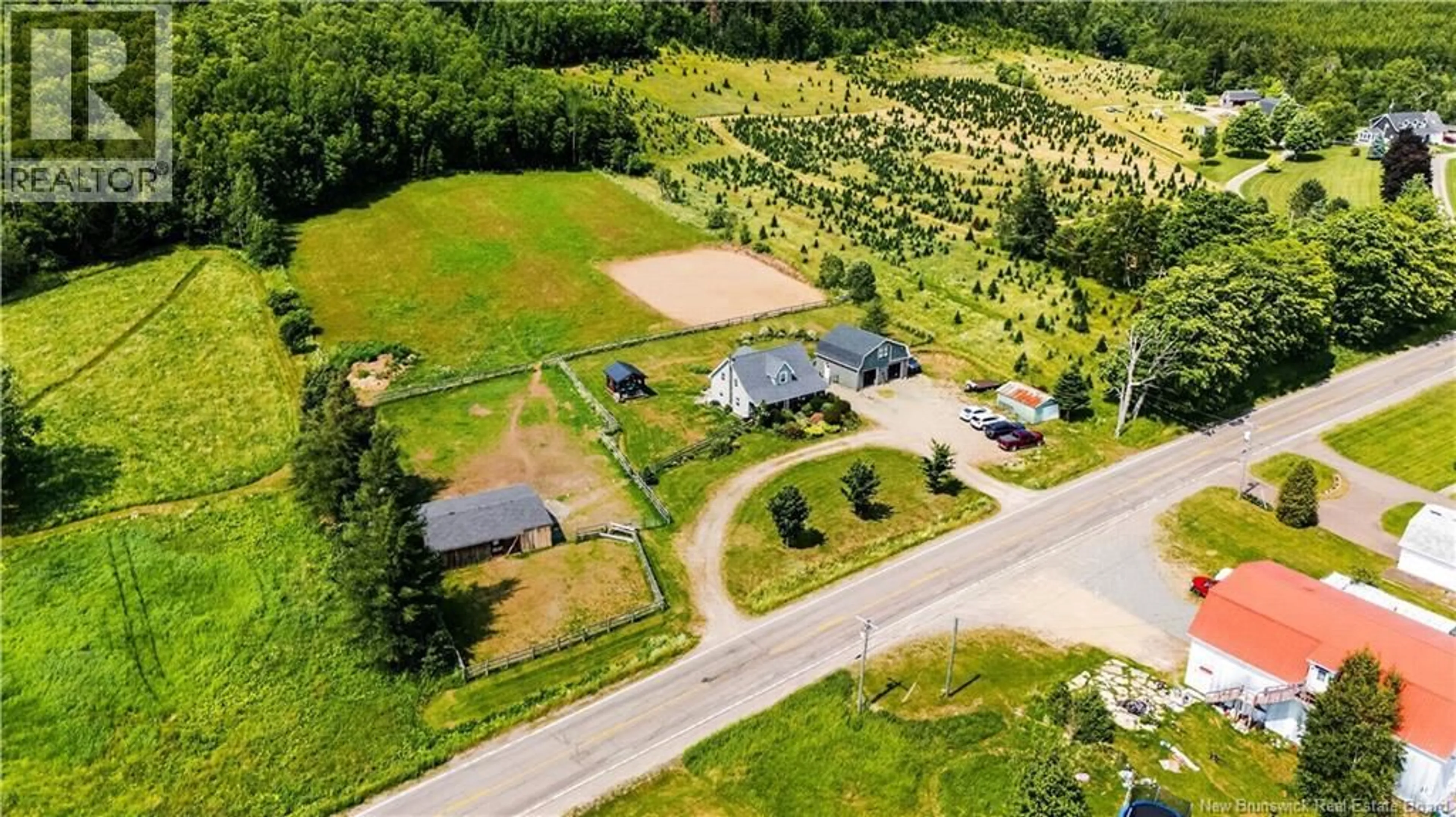A pic from outside/outdoor area/front of a property/back of a property/a pic from drone, street for 4948 ROUTE 114, Shepody New Brunswick E4H4K1