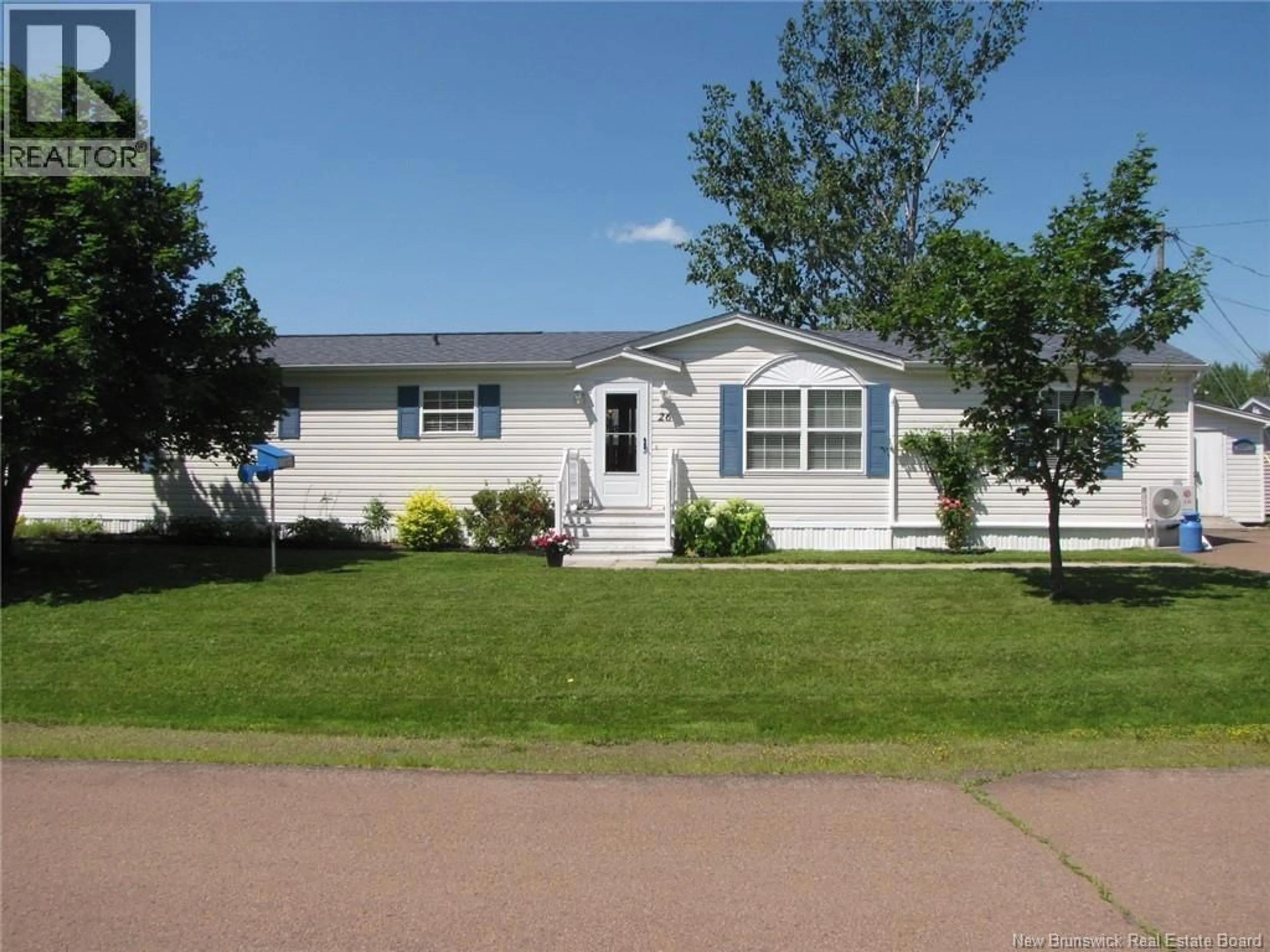Home with vinyl exterior material, street for 26 ASPENWOOD STREET, Moncton New Brunswick E1H3E8