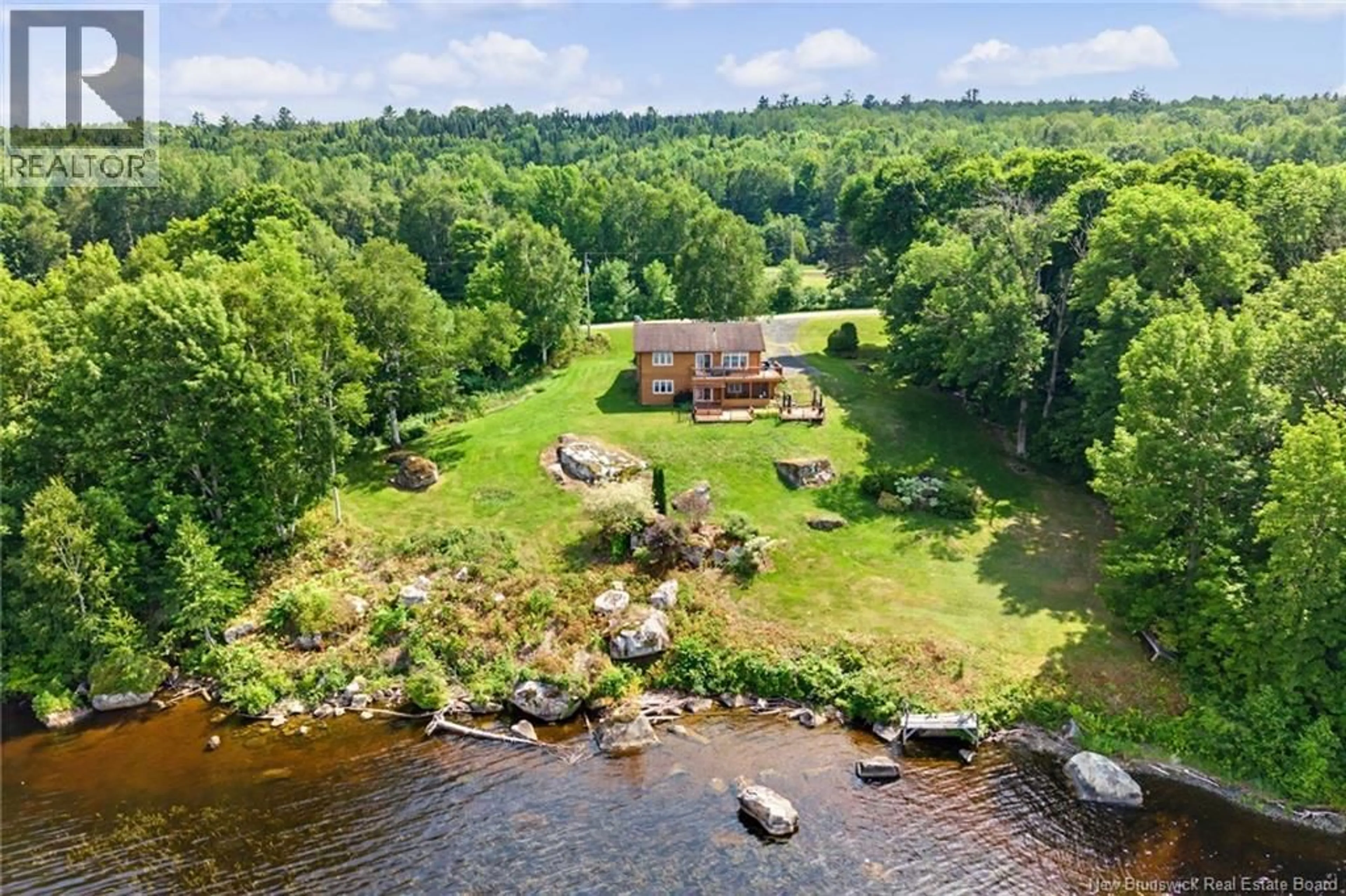 A pic from outside/outdoor area/front of a property/back of a property/a pic from drone, water/lake/river/ocean view for 11 RITCHIE ROAD, Ritchie New Brunswick E6H1G8