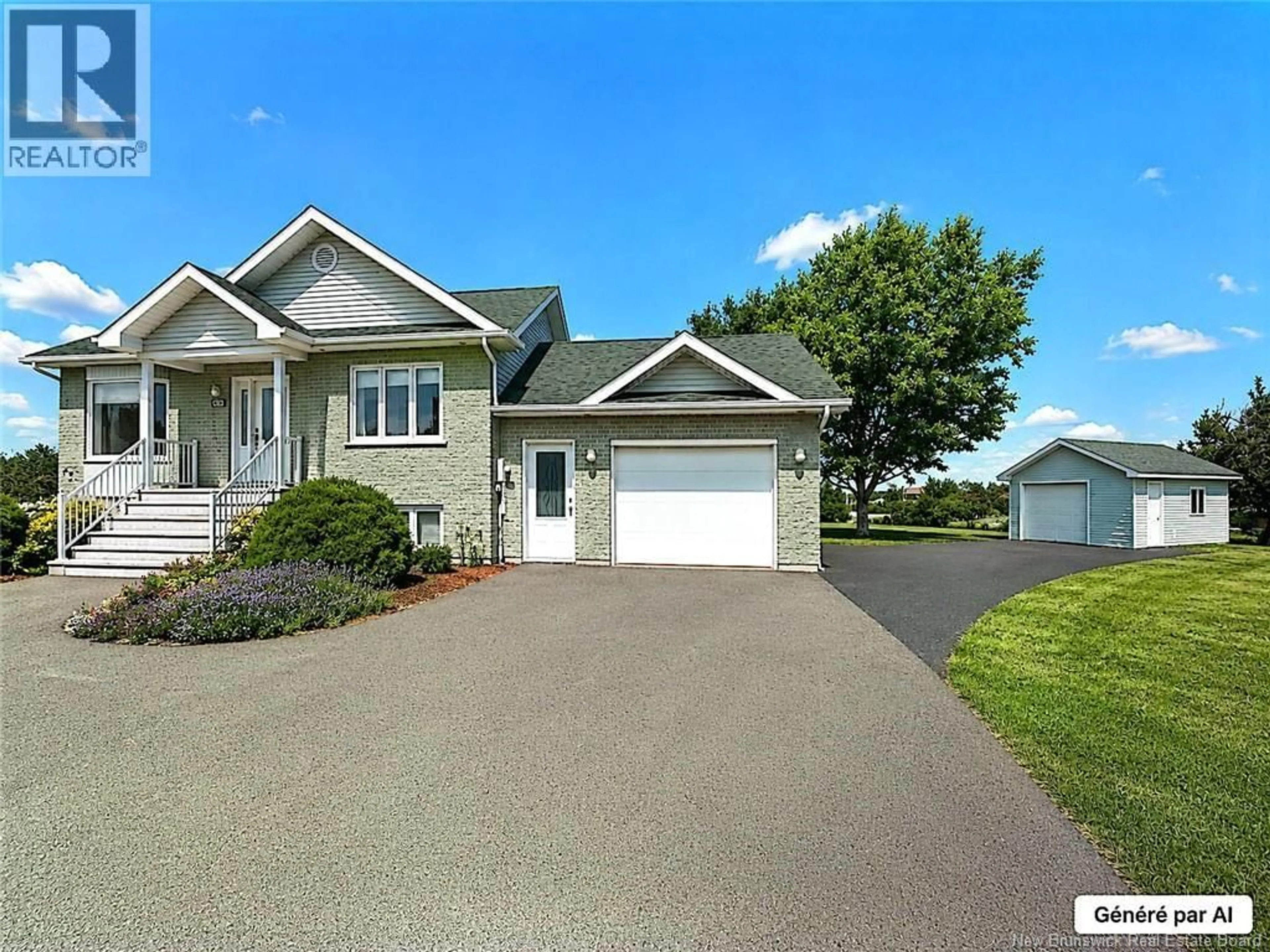 Home with vinyl exterior material, street for 587 H J COMEAU, Tracadie New Brunswick E1X1A5