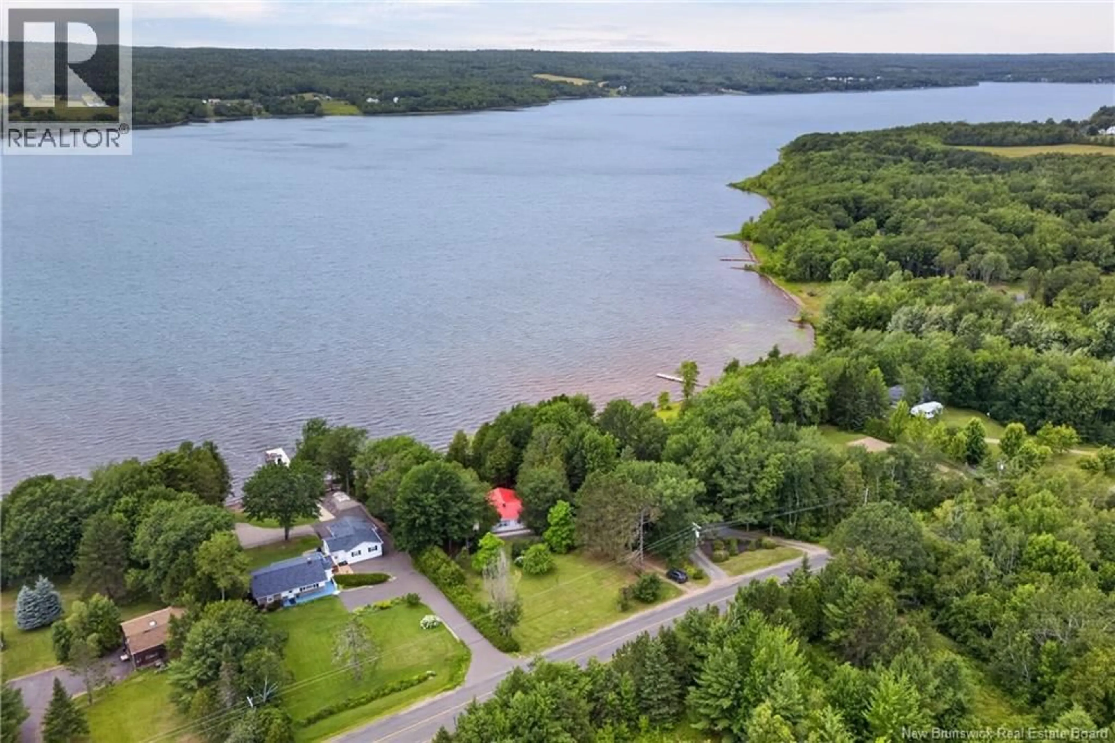 A pic from outside/outdoor area/front of a property/back of a property/a pic from drone, water/lake/river/ocean view for 1550 SCENIC NARROWS BOULEVARD, Cambridge-Narrows New Brunswick E4C2P2