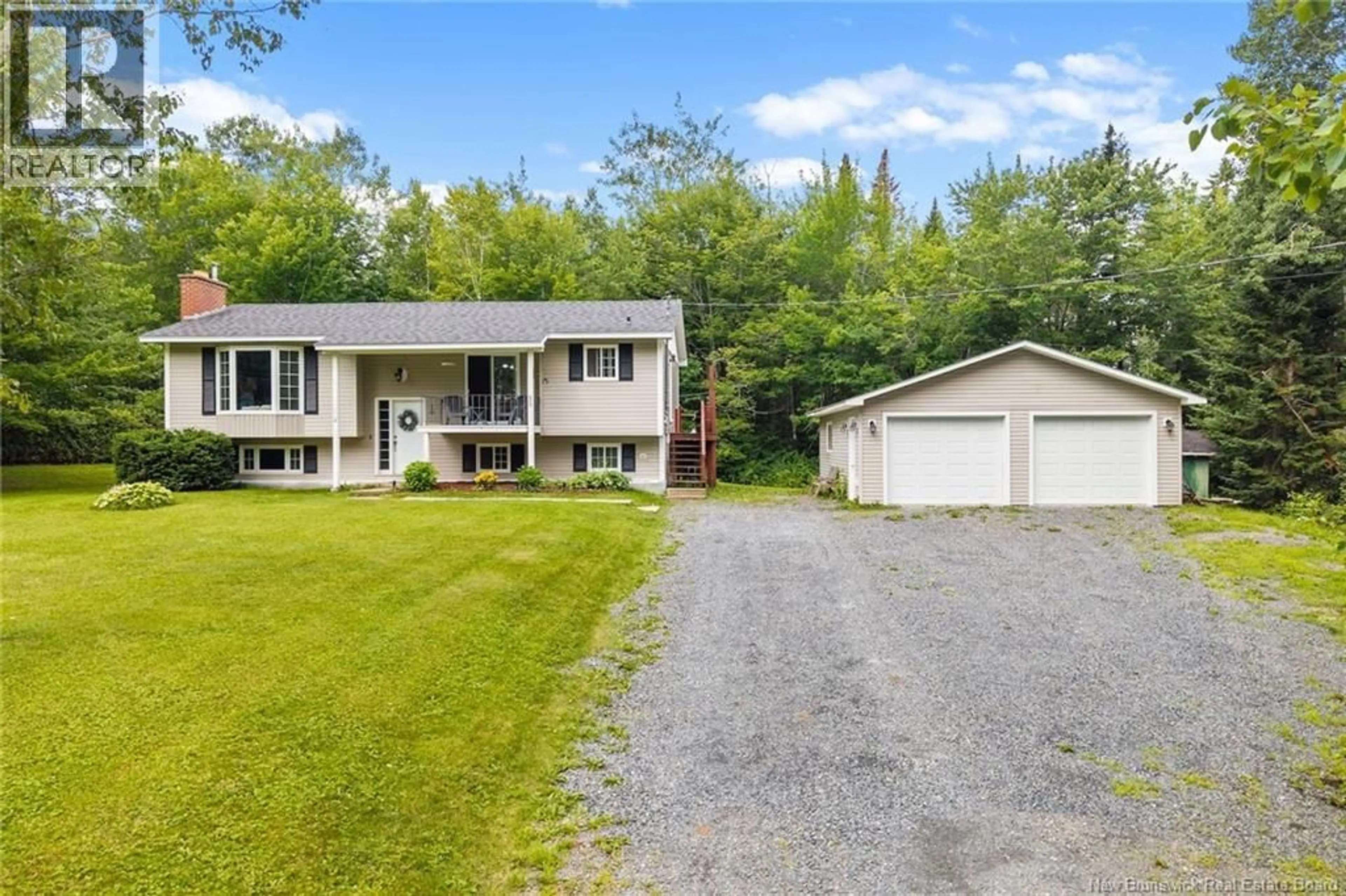 A pic from outside/outdoor area/front of a property/back of a property/a pic from drone, unknown for 15 CAMBER DRIVE, Hanwell New Brunswick E3C2K3