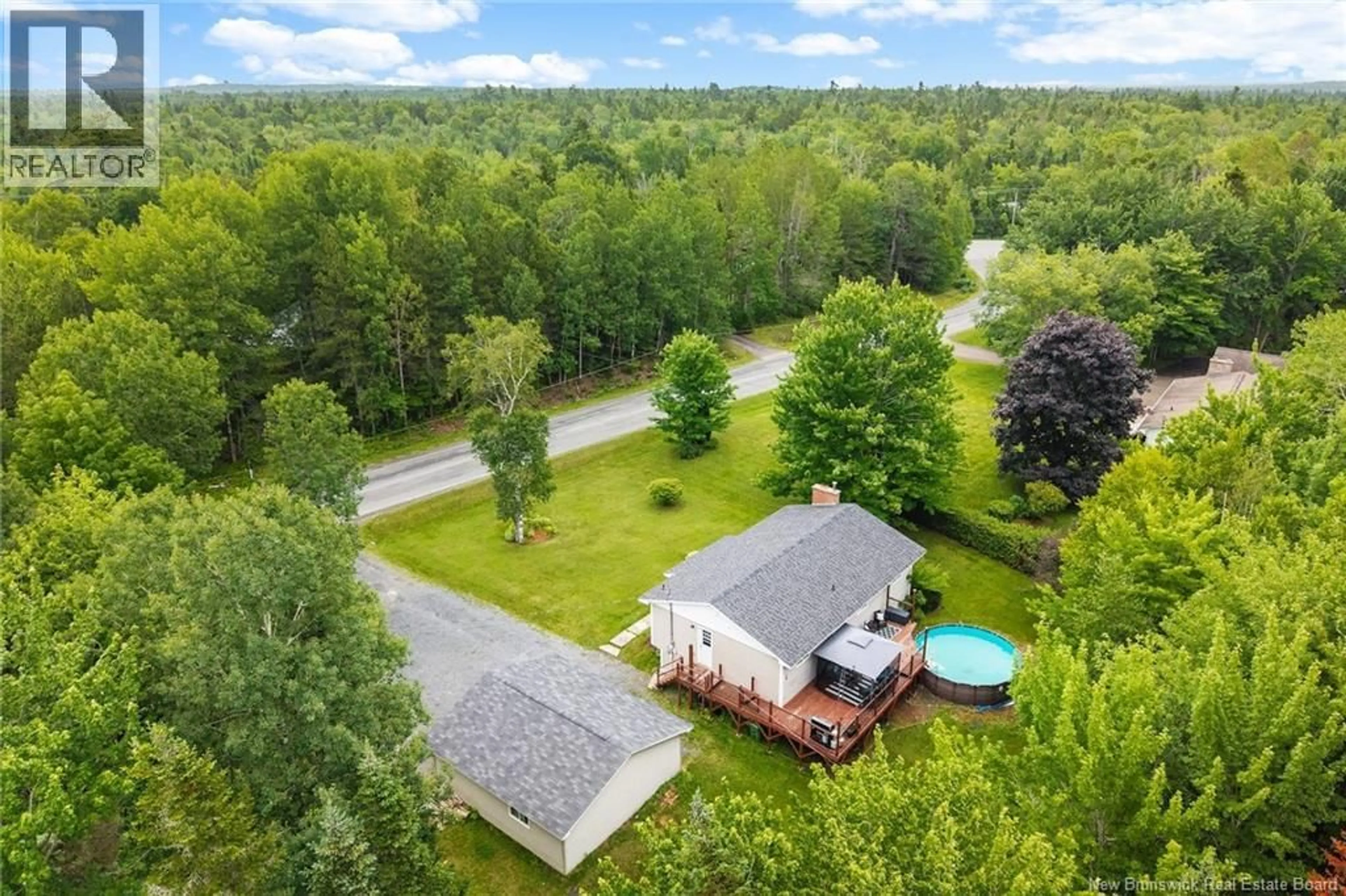 A pic from outside/outdoor area/front of a property/back of a property/a pic from drone, unknown for 15 CAMBER DRIVE, Hanwell New Brunswick E3C2K3