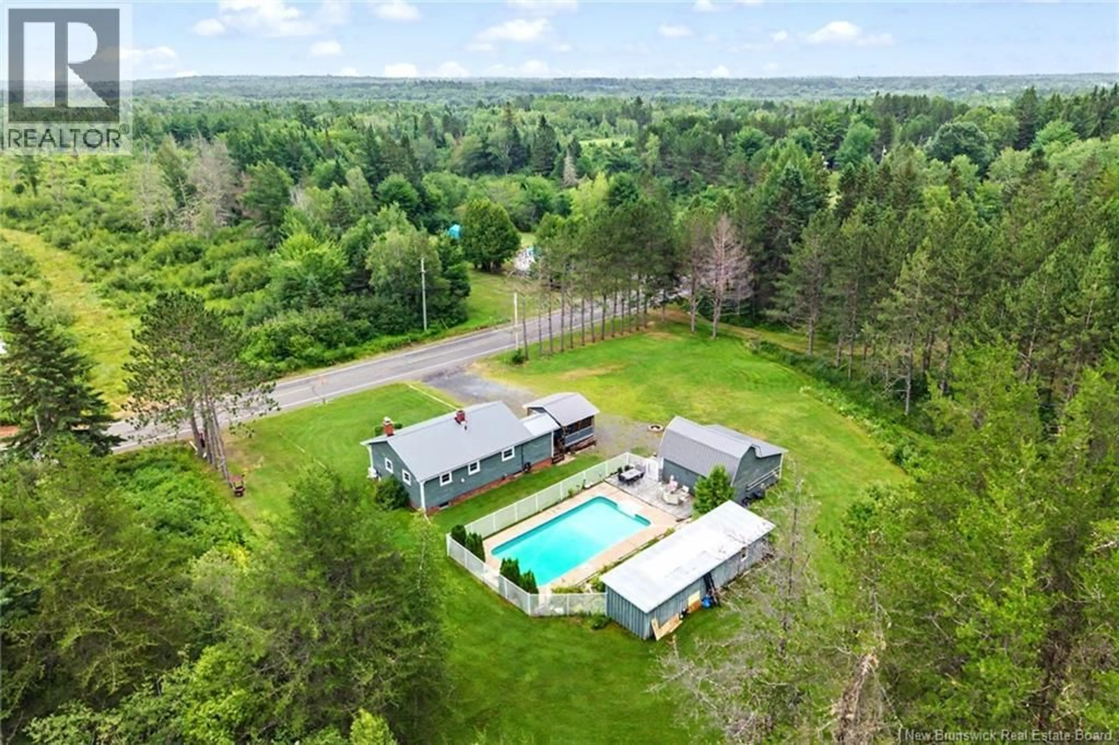 A pic from outside/outdoor area/front of a property/back of a property/a pic from drone, water/lake/river/ocean view for 183 LILLOETT DRIVE, Chipman New Brunswick E4A1W1