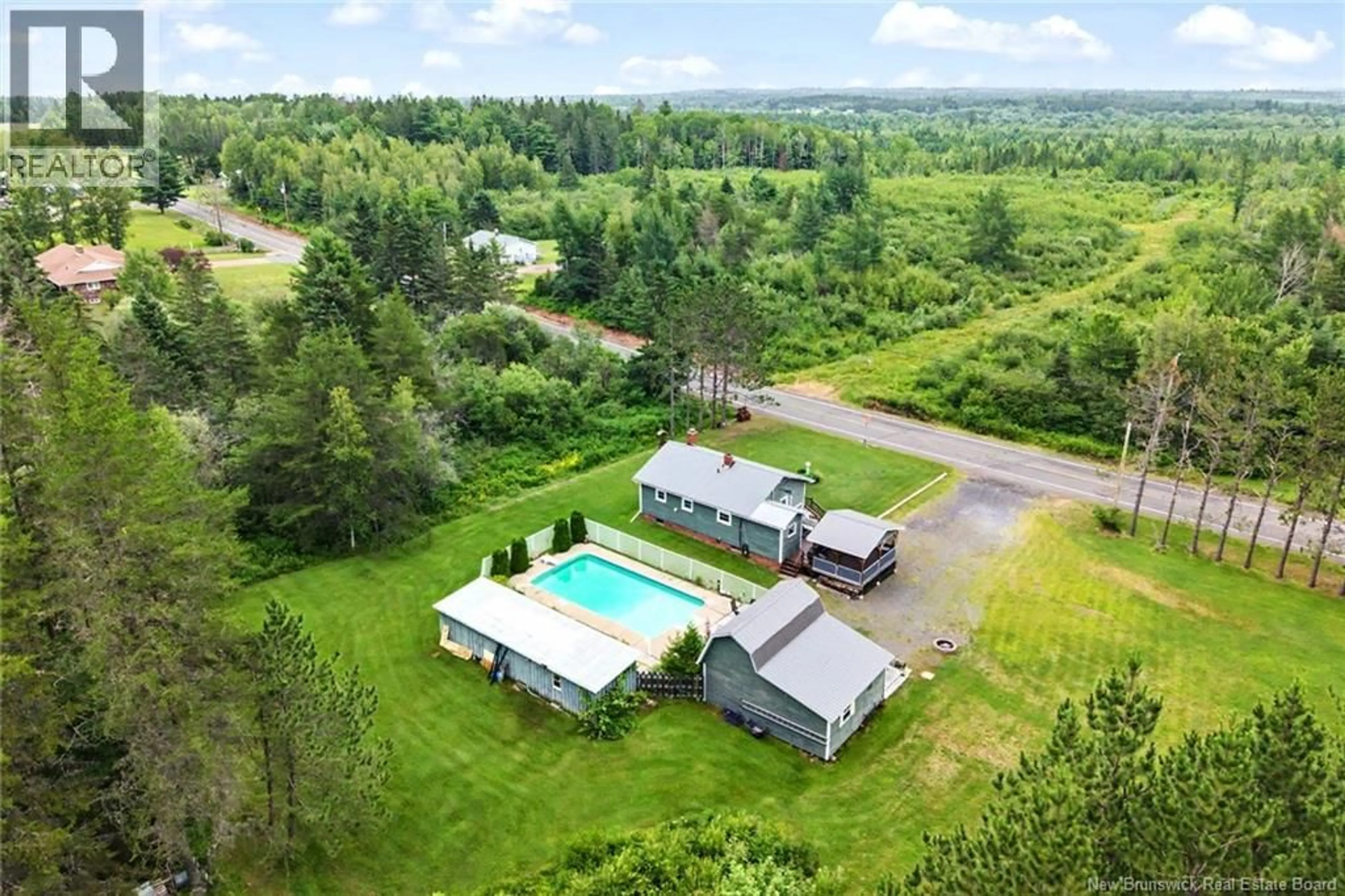 A pic from outside/outdoor area/front of a property/back of a property/a pic from drone, water/lake/river/ocean view for 183 LILLOETT DRIVE, Chipman New Brunswick E4A1W1
