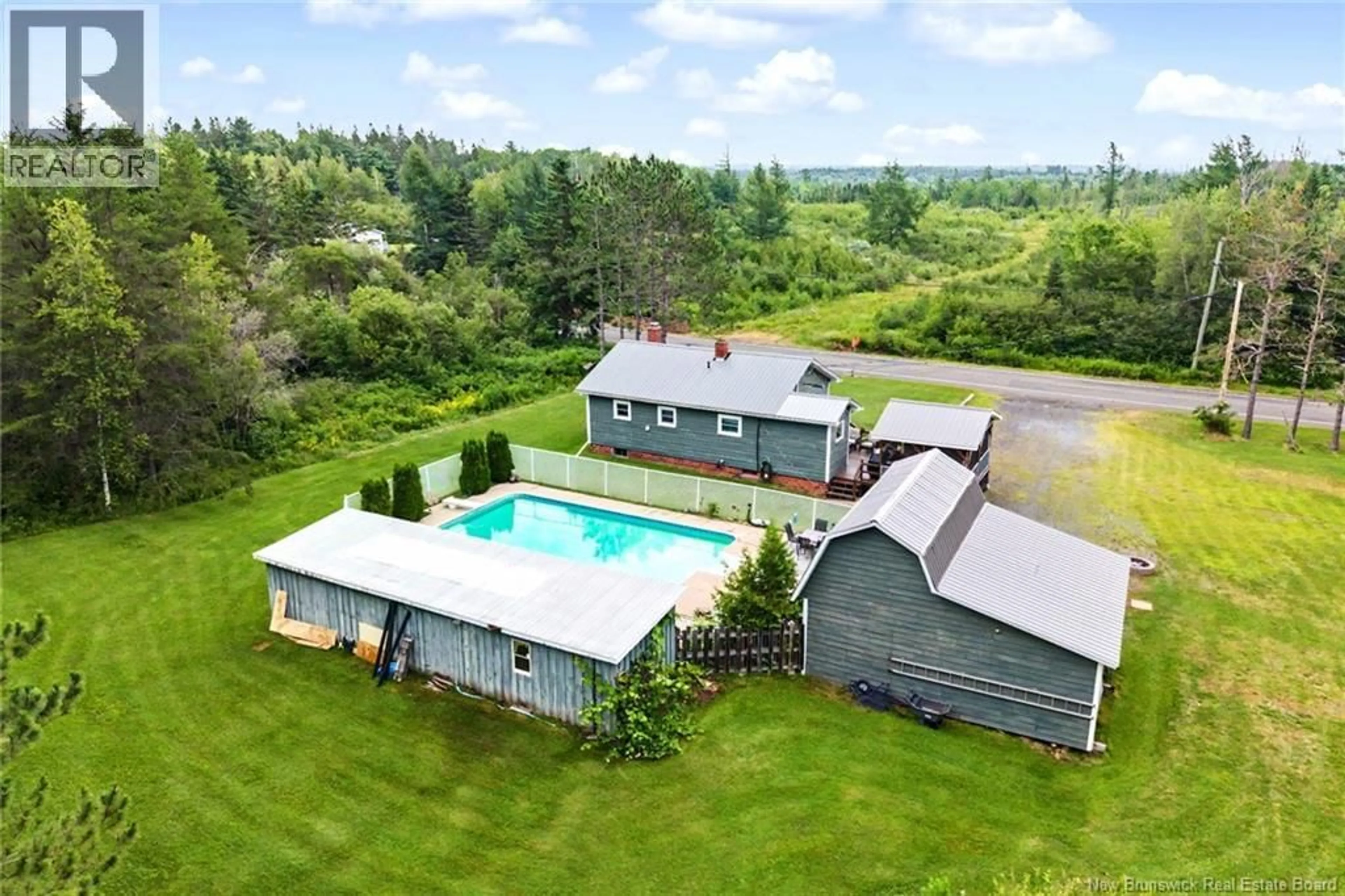 A pic from outside/outdoor area/front of a property/back of a property/a pic from drone, water/lake/river/ocean view for 183 LILLOETT DRIVE, Chipman New Brunswick E4A1W1