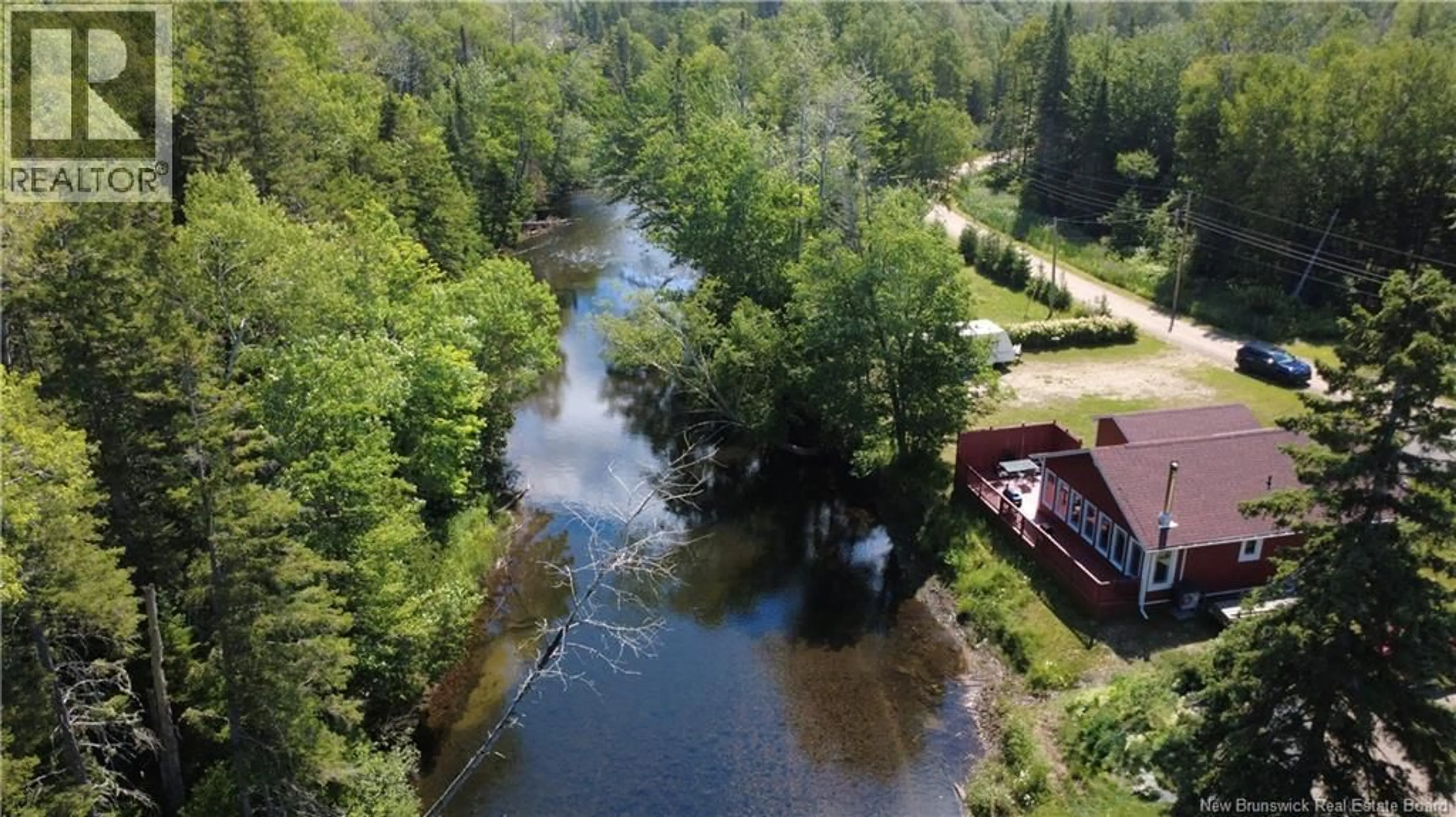 A pic from outside/outdoor area/front of a property/back of a property/a pic from drone, water/lake/river/ocean view for 432 CHEMIN À WILLIE, Bertrand New Brunswick E1W1E4