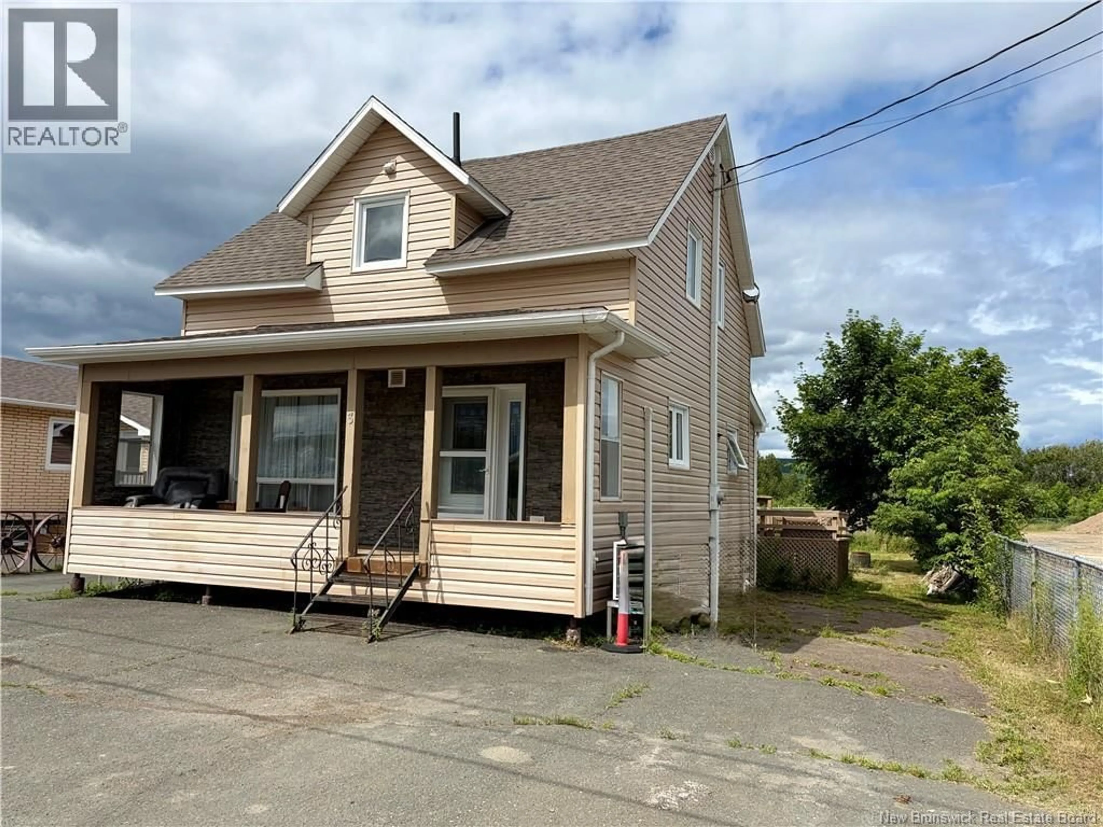 Home with vinyl exterior material, street for 3 DE L'ÉGLISE, Eel River Crossing New Brunswick E8E1P5