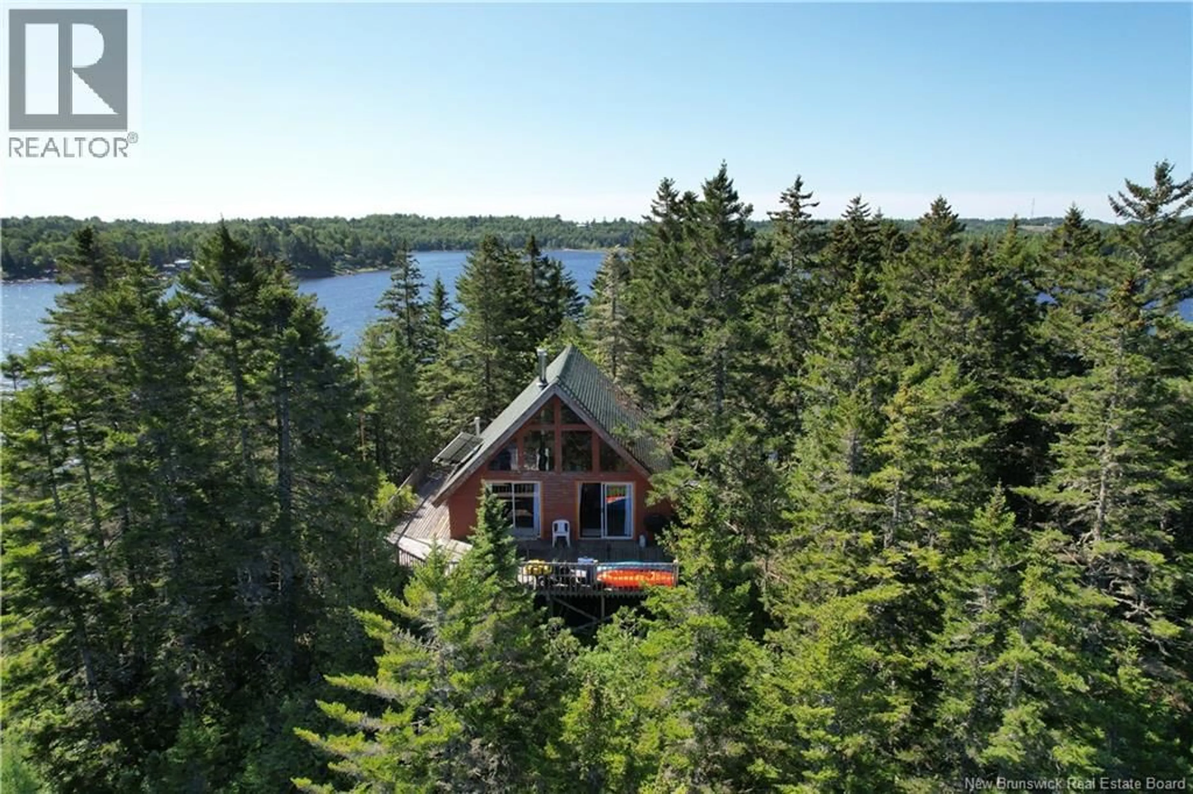 A pic from outside/outdoor area/front of a property/back of a property/a pic from drone, water/lake/river/ocean view for CANNON BALL ISLAND, Canal New Brunswick E5C3N2