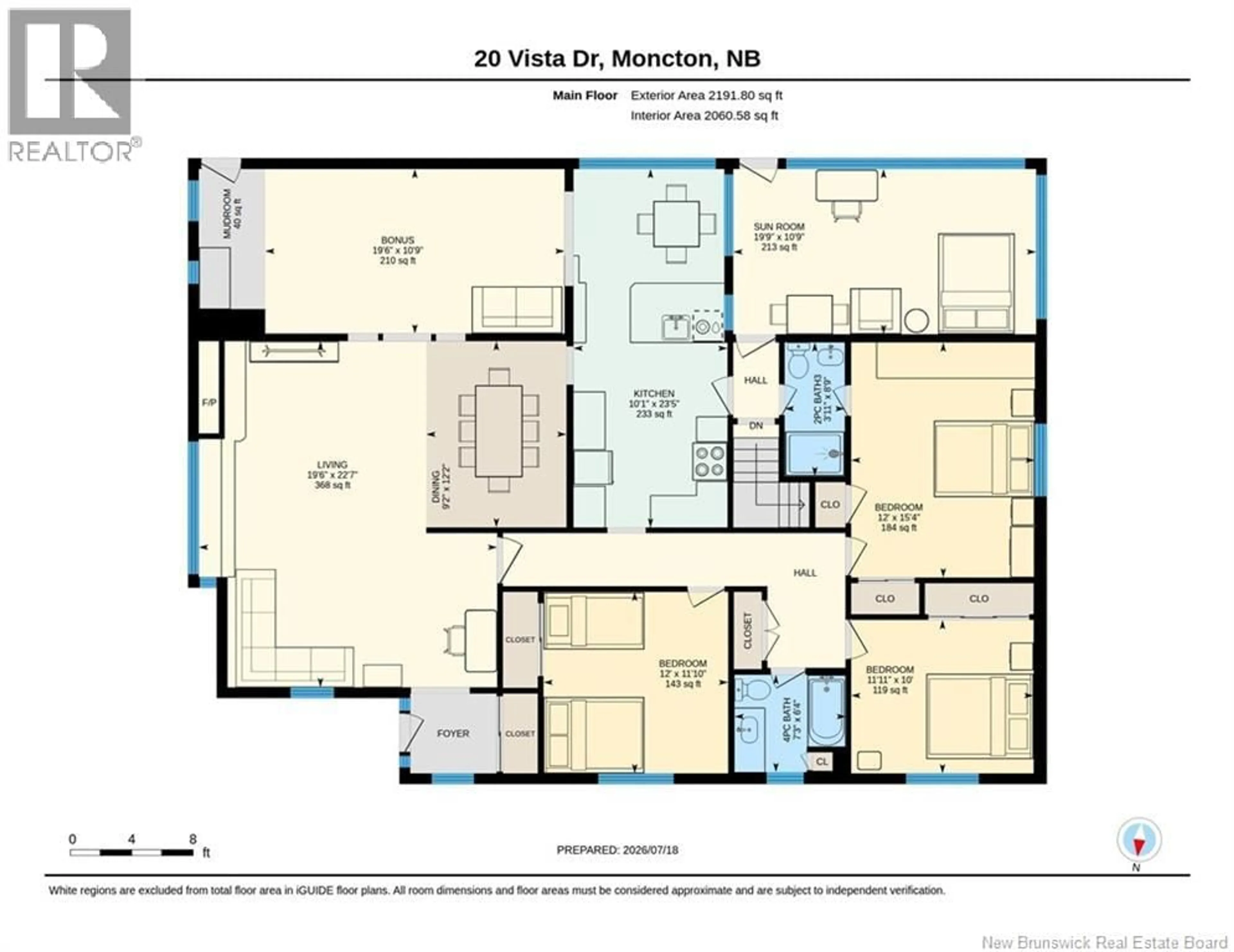 Floor plan for 20 VISTA DRIVE, Moncton New Brunswick E1A4L5