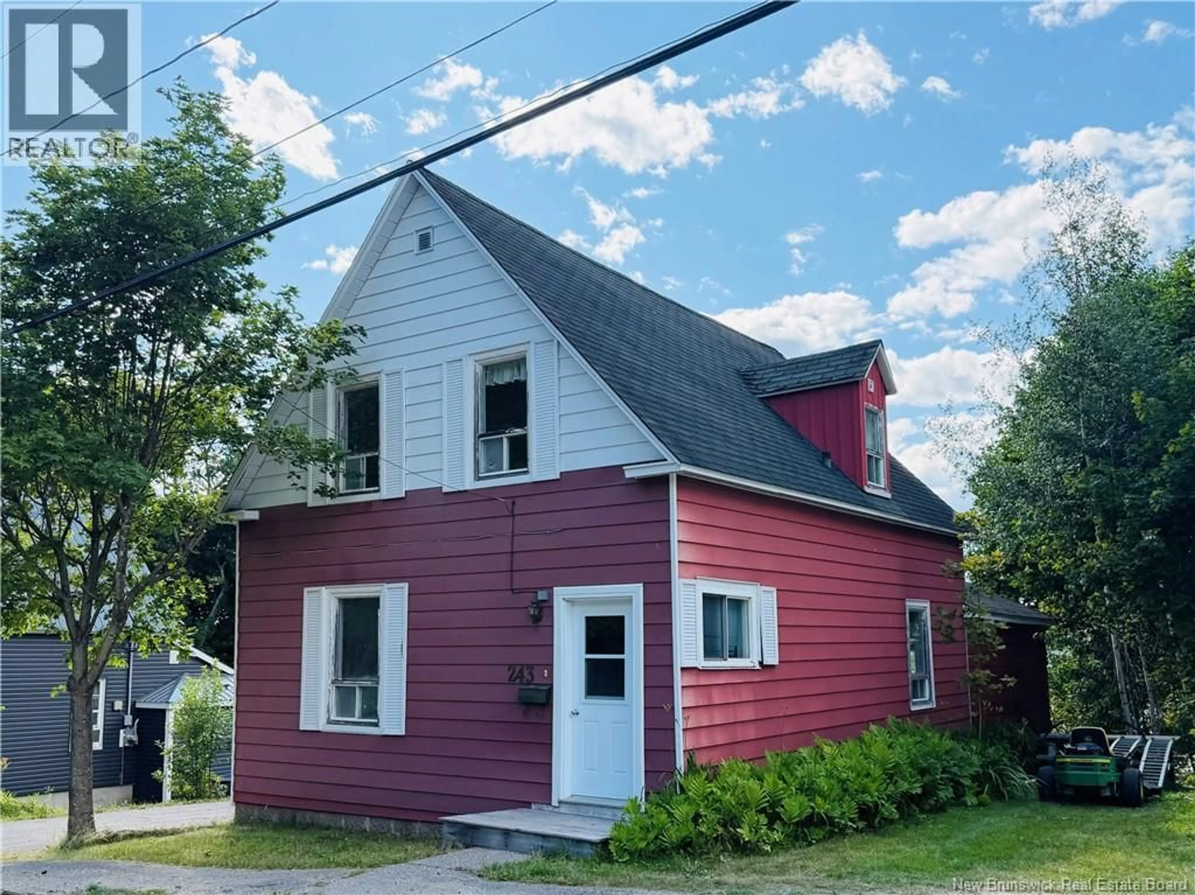 Home with vinyl exterior material, street for 243 DUKE STREET, Miramichi New Brunswick E1N1J5