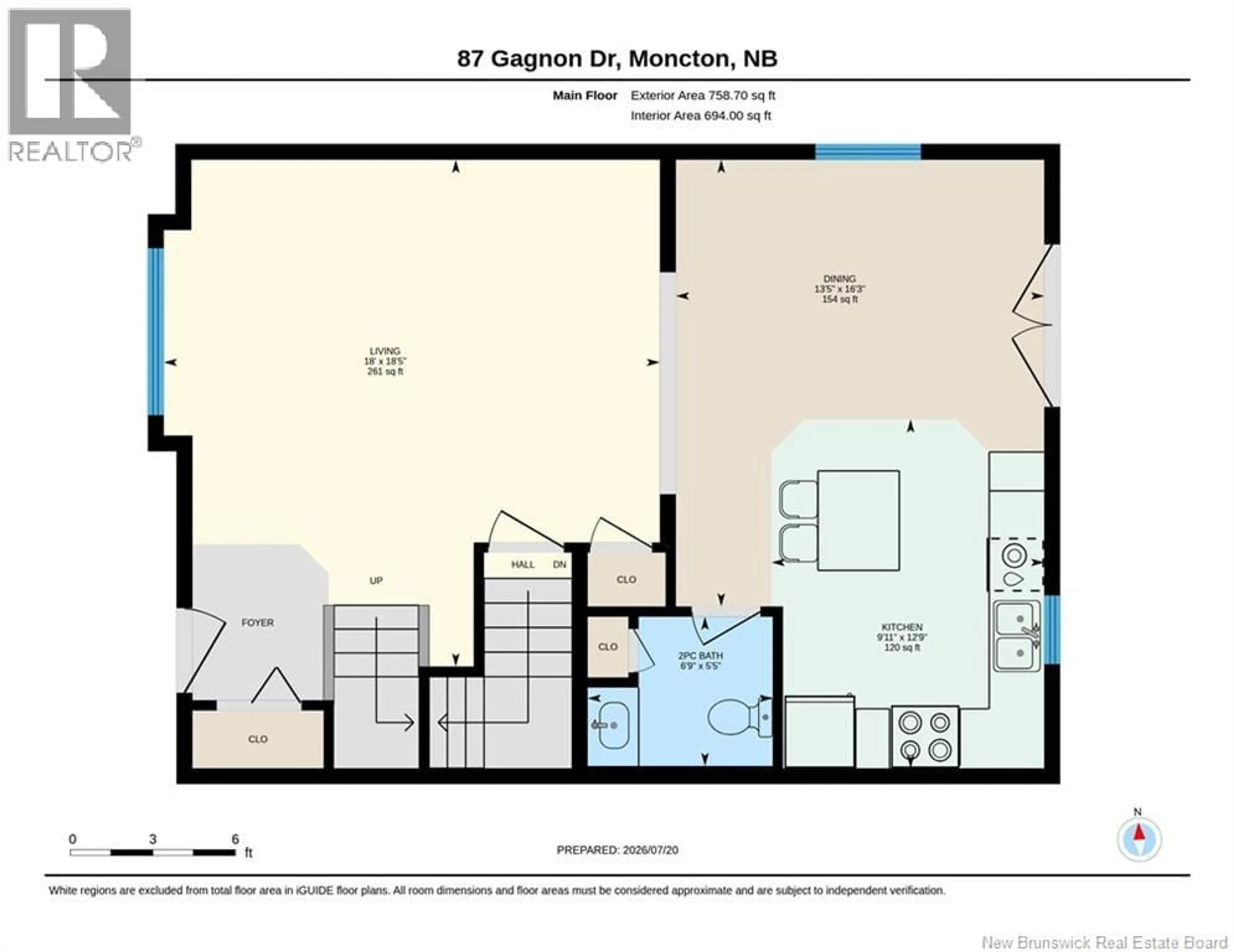 Floor plan for 87 GAGNON DRIVE, Moncton New Brunswick E1A0B8
