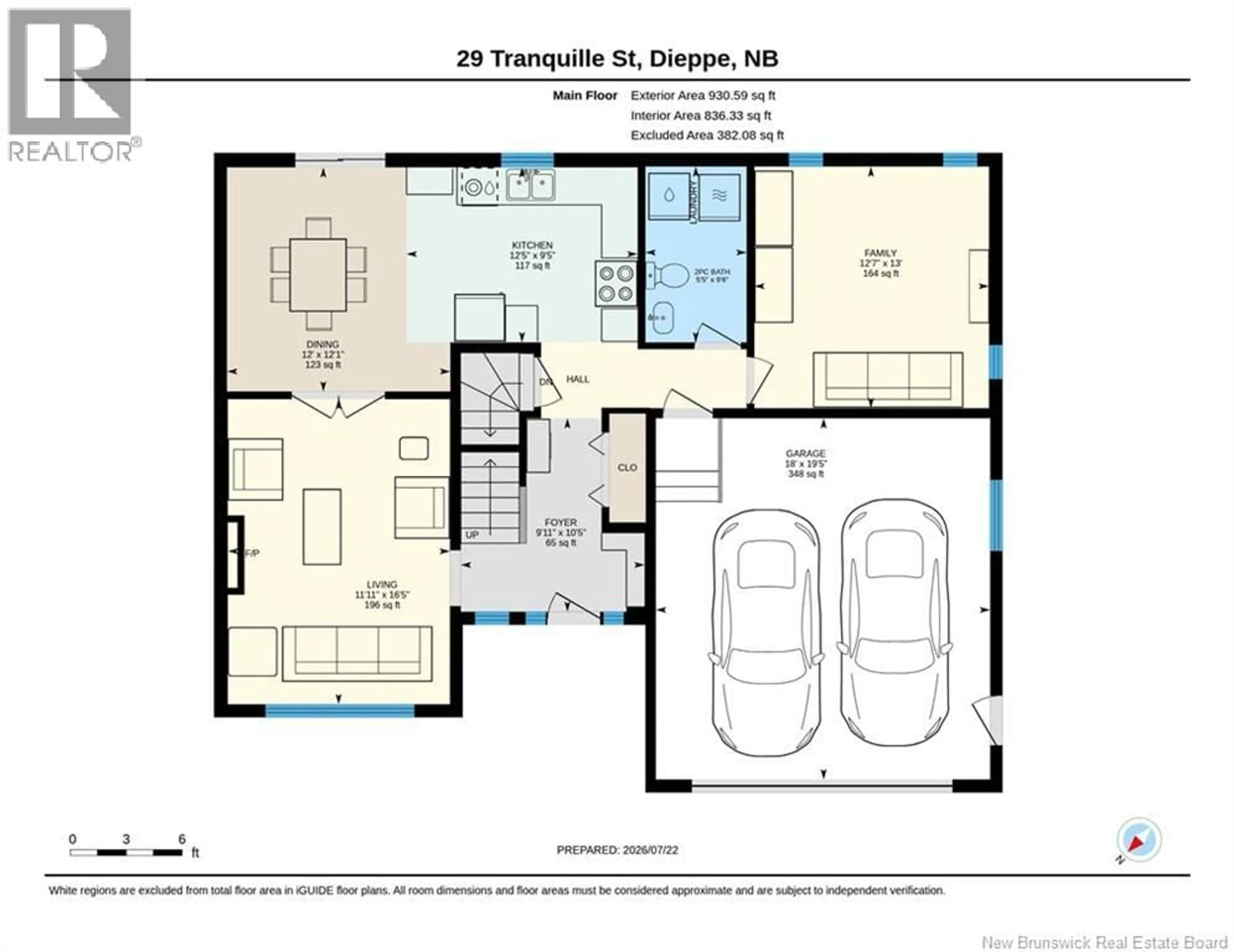 Floor plan for 29 TRANQUILLE STREET, Dieppe New Brunswick E1A7R4
