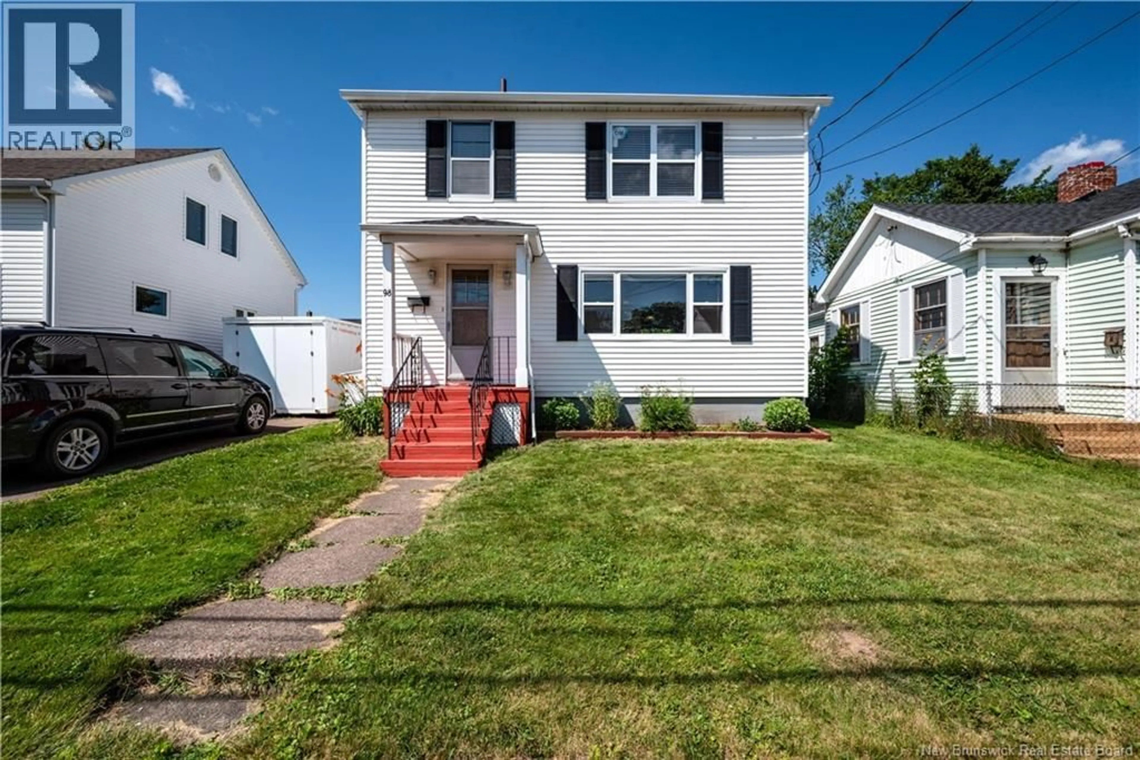 Home with vinyl exterior material, street for 98 MAPLE STREET, Moncton New Brunswick E1C6E3