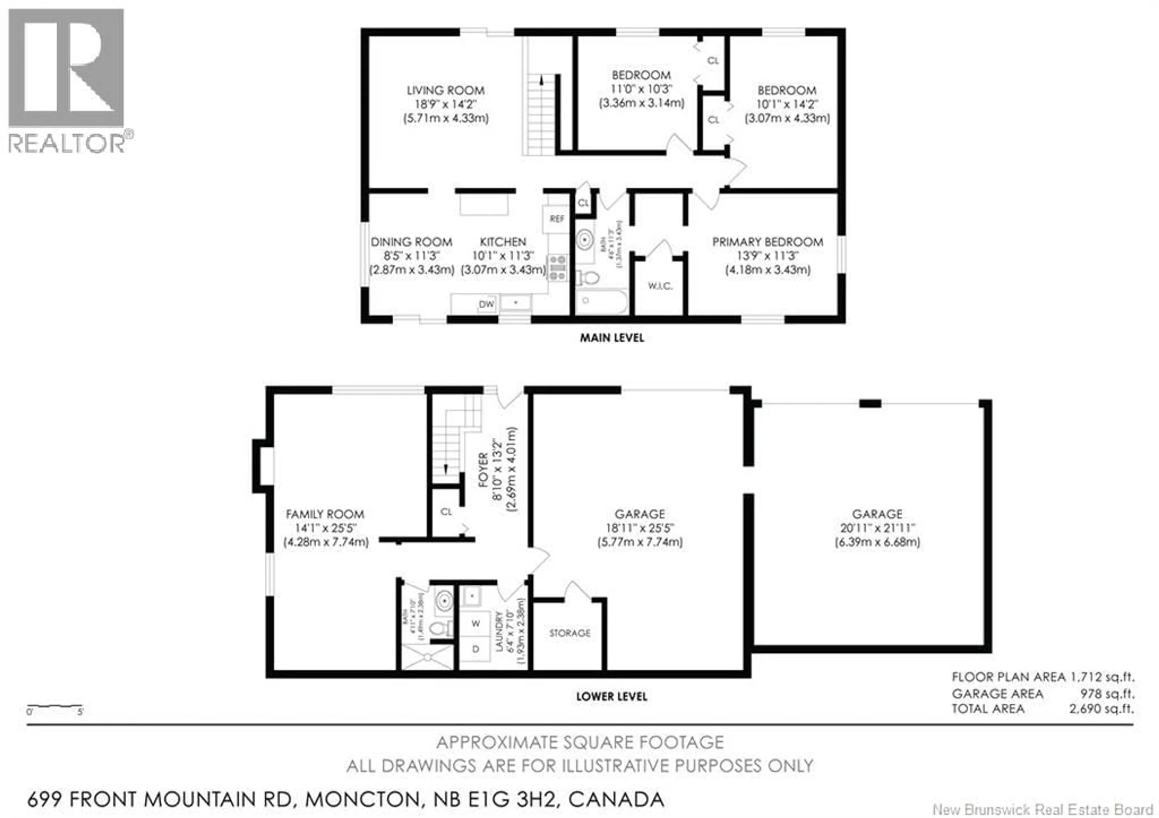 Floor plan for 699 FRONT MOUNTAIN ROAD, Moncton New Brunswick E1C8A2