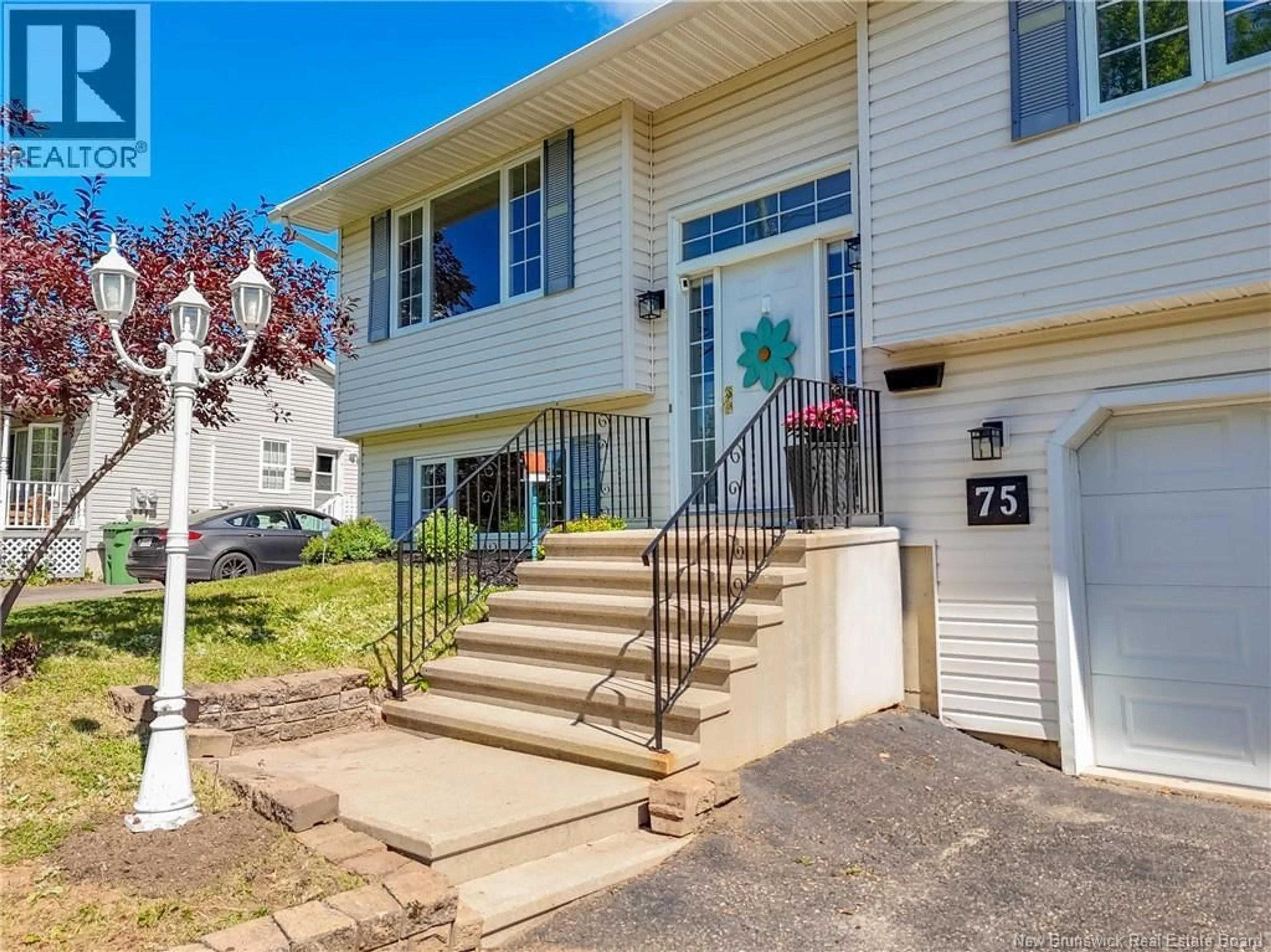 Home with vinyl exterior material, street for 75 GOODINE STREET, Fredericton New Brunswick E3B7J7