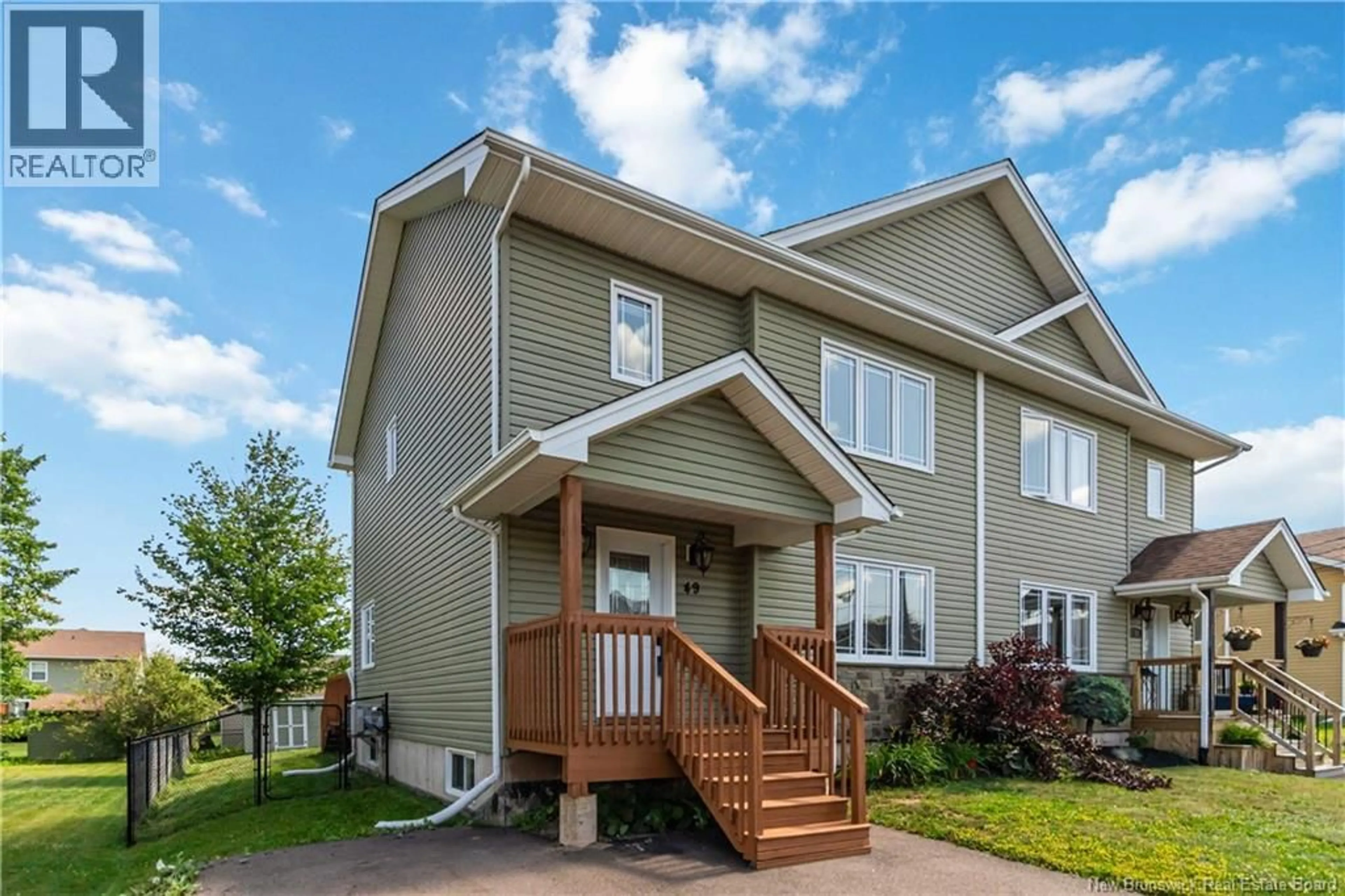 Home with vinyl exterior material, street for 49 JASMINE CRESCENT, Moncton New Brunswick E1A9A5