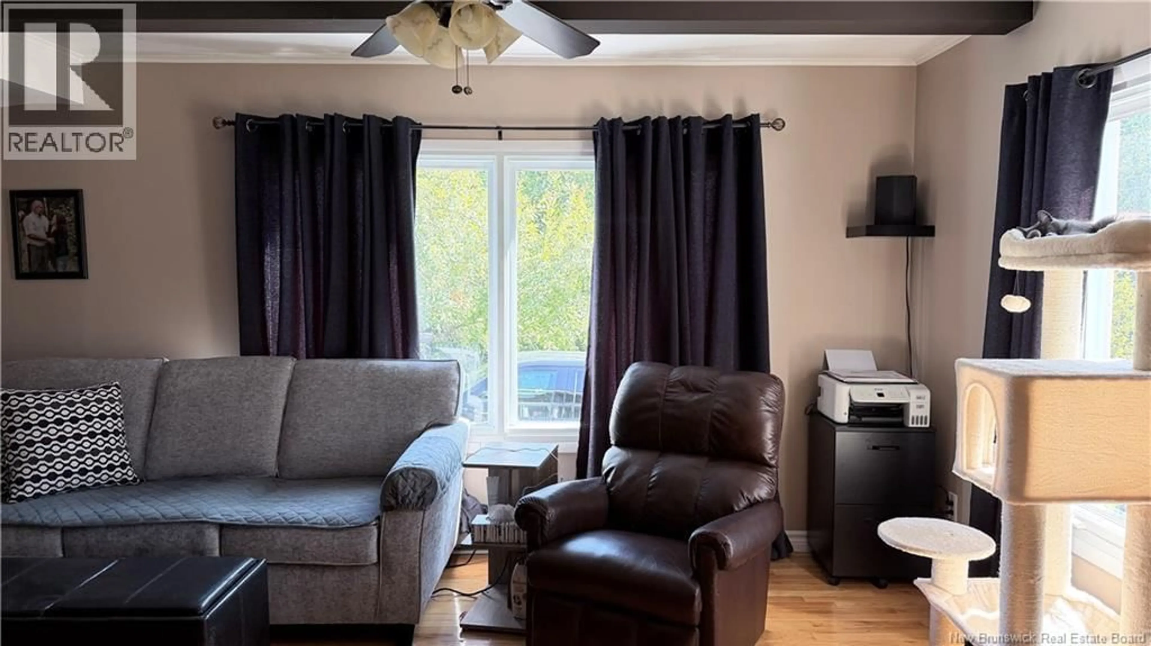 Living room with furniture, wood/laminate floor for 364 BOULEVARD LONG, Clair New Brunswick E7A2C6