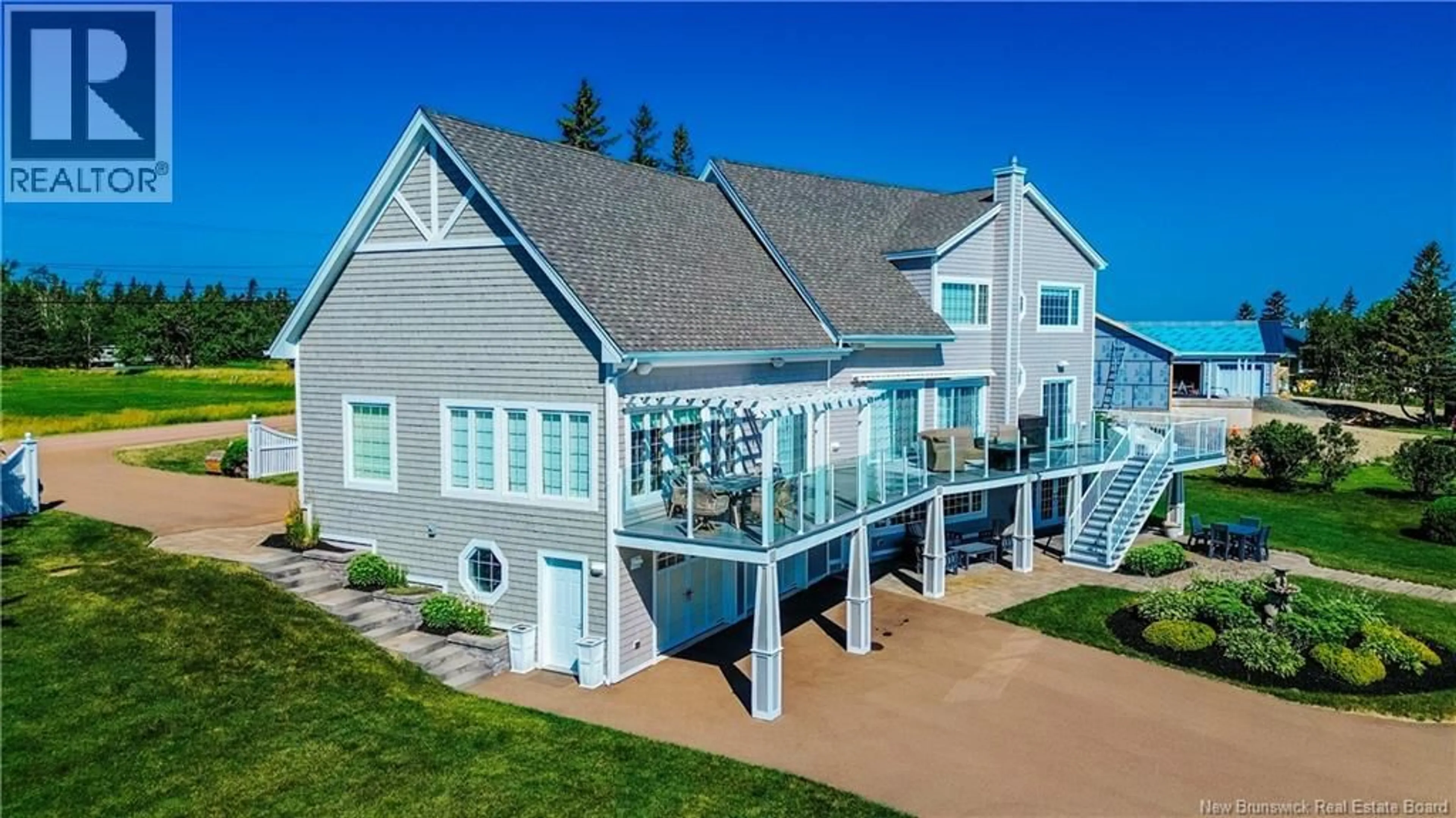 A pic from outside/outdoor area/front of a property/back of a property/a pic from drone, water/lake/river/ocean view for 4500 RTE 535, Cocagne New Brunswick E4S5A3