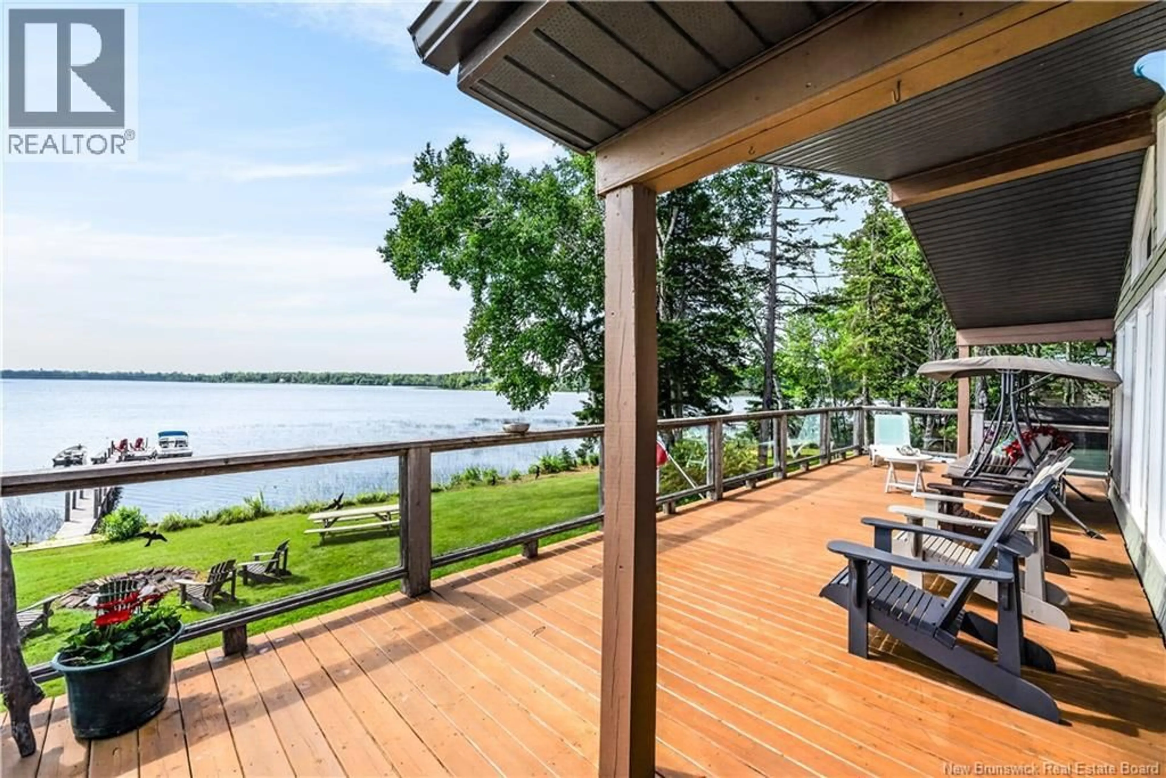 Patio, water/lake/river/ocean view for 368 SQUARE LAKE ROAD, Saint-Andre-LeBlanc New Brunswick E4P6G7