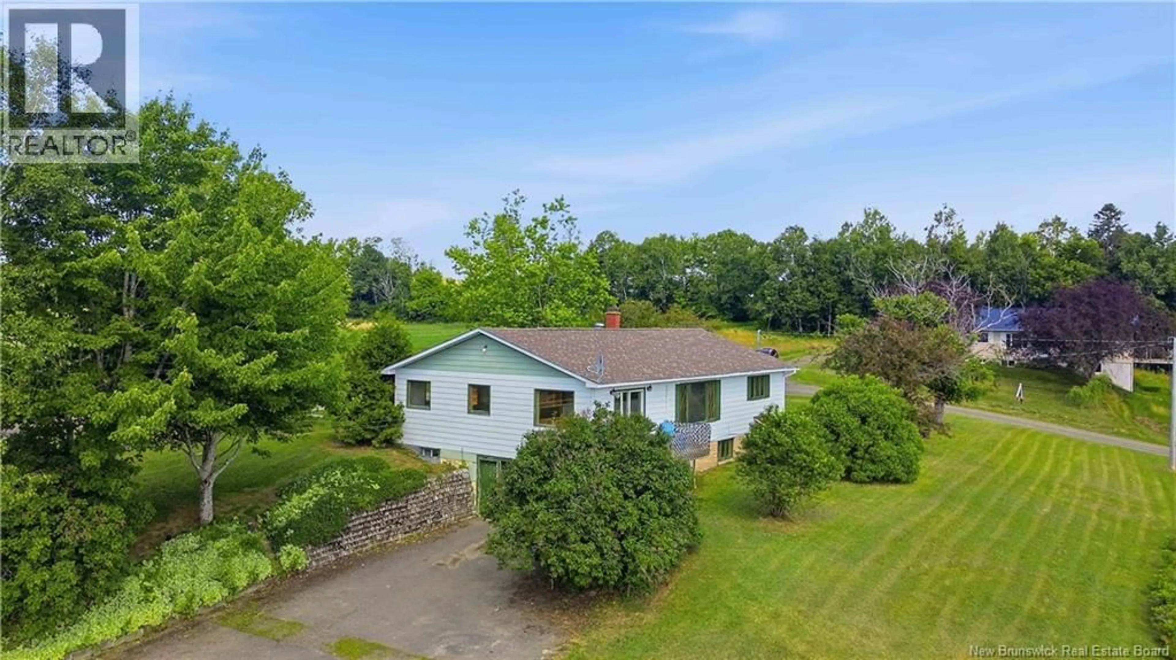 A pic from outside/outdoor area/front of a property/back of a property/a pic from drone, water/lake/river/ocean view for 35 STACEY ROAD, Wicklow New Brunswick E7L3X1