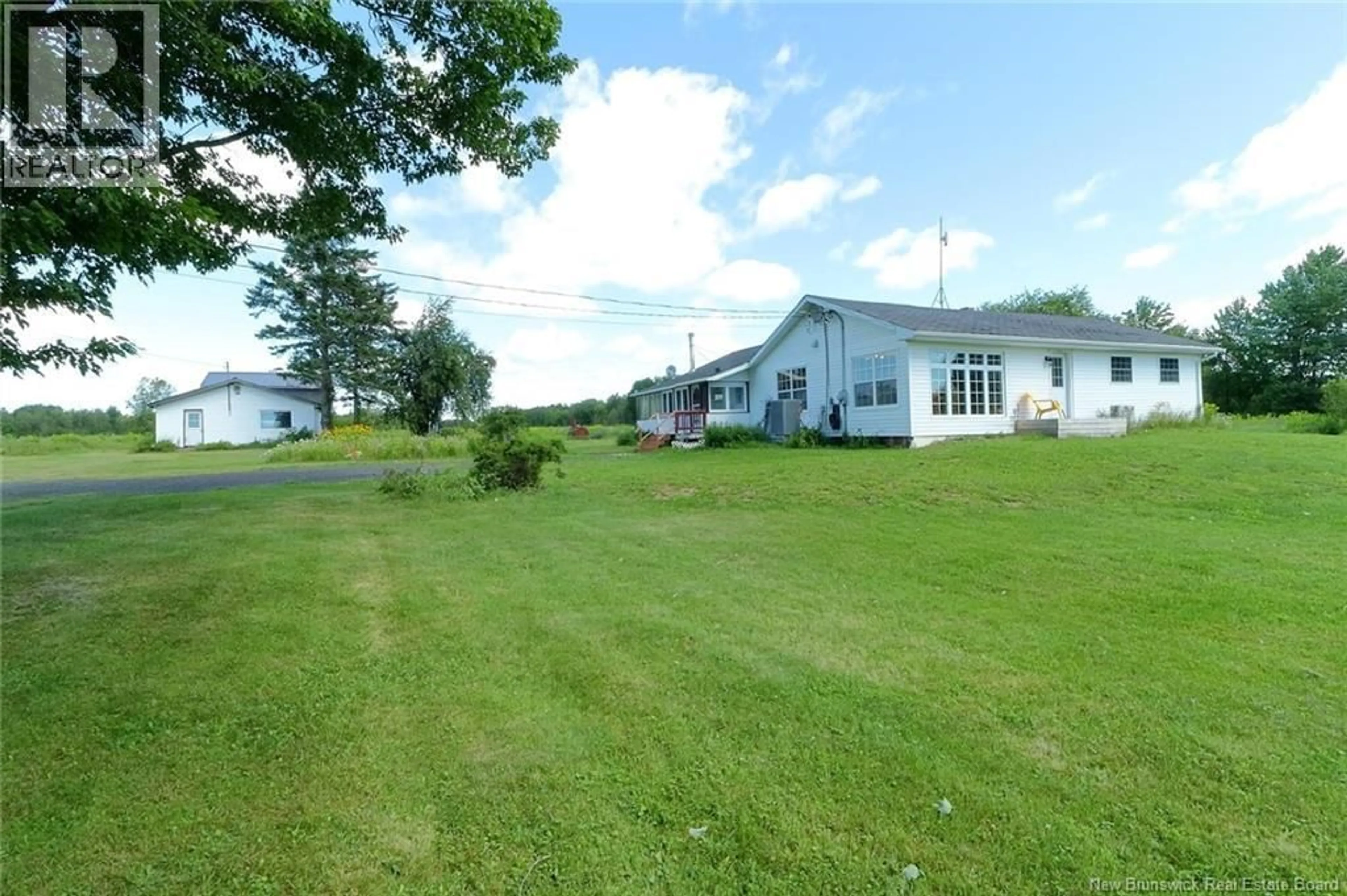 A pic from outside/outdoor area/front of a property/back of a property/a pic from drone, water/lake/river/ocean view for 6365 RTE 10, Upper Salmon Creek New Brunswick E4A1E2