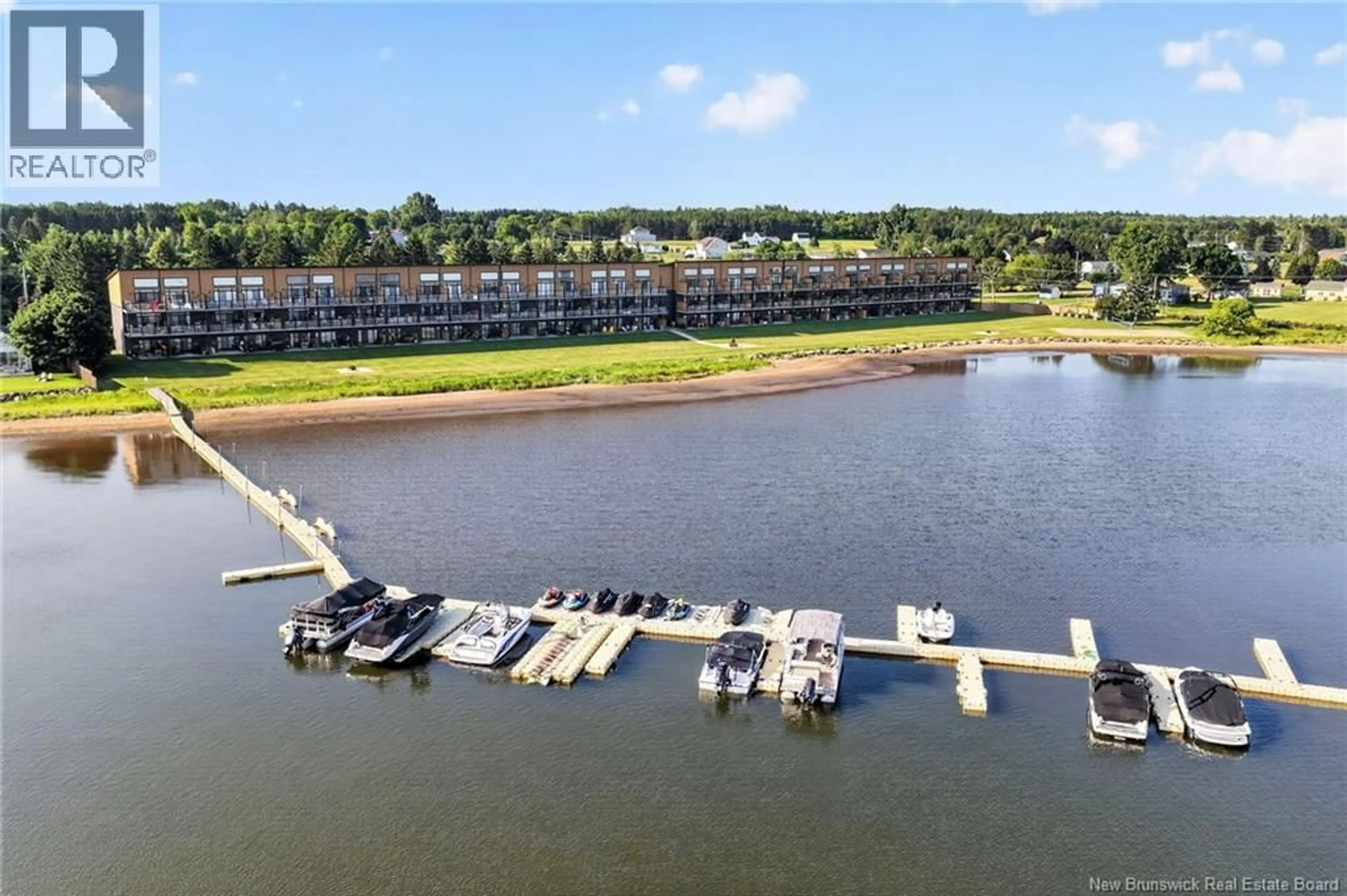 A pic from outside/outdoor area/front of a property/back of a property/a pic from drone, water/lake/river/ocean view for 114 - 3808 ROUTE 134, Shediac Bridge New Brunswick E4R1T5
