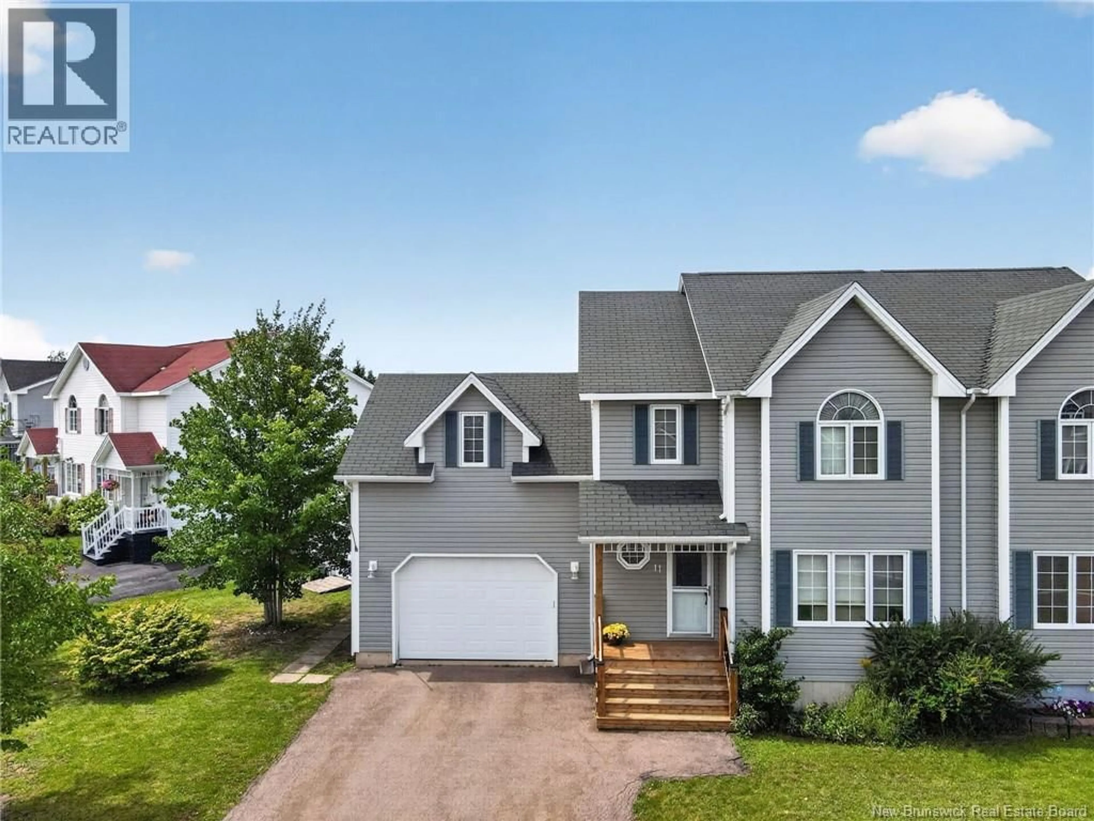 Home with vinyl exterior material, street for 11 LIMESTONE DRIVE, Moncton New Brunswick E1G5P3