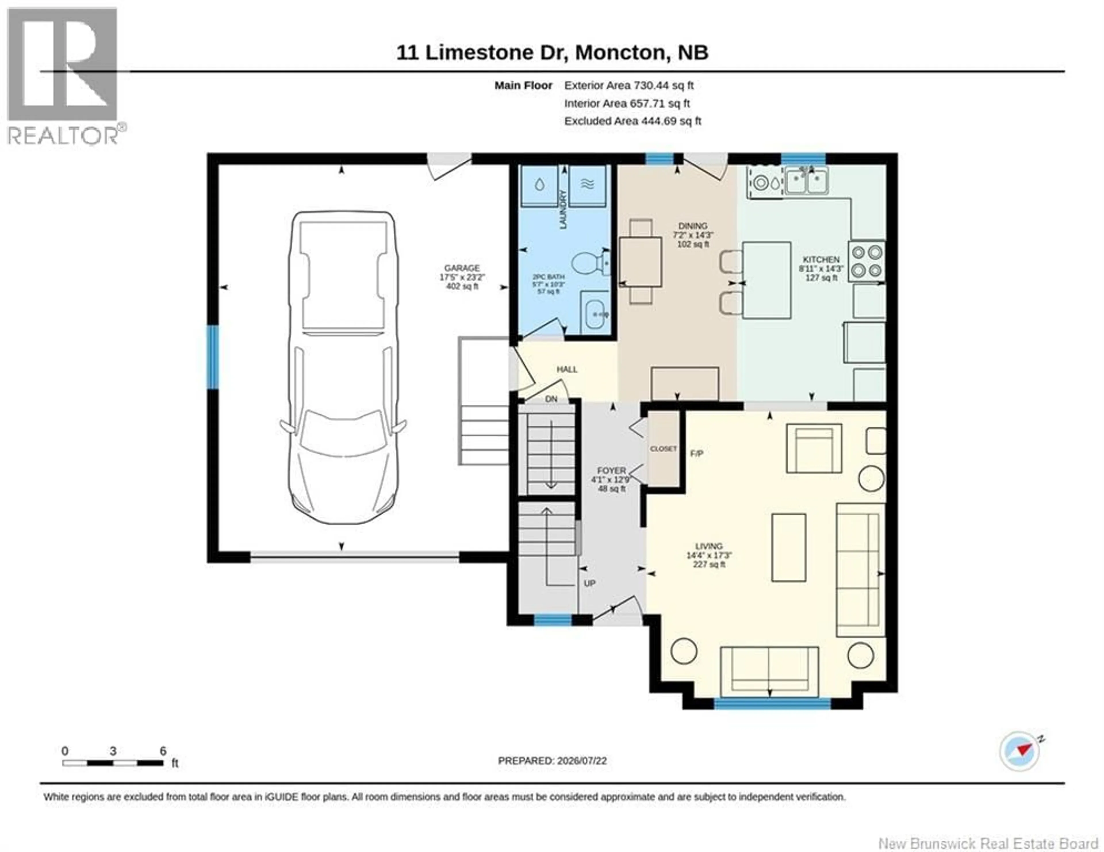 Floor plan for 11 LIMESTONE DRIVE, Moncton New Brunswick E1G5P3